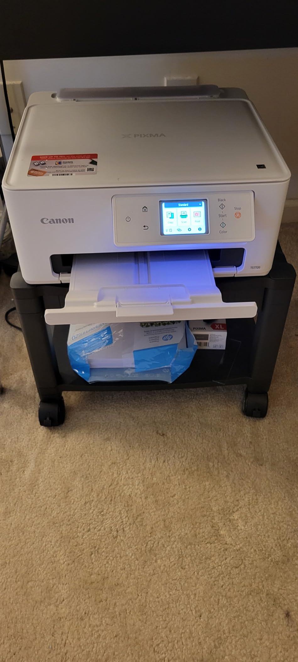 Canon PIXMA TS7720 Wireless All-in-One Color Inkjet Printer - Print, Copy, Scan - Auto Duplex, 2.7