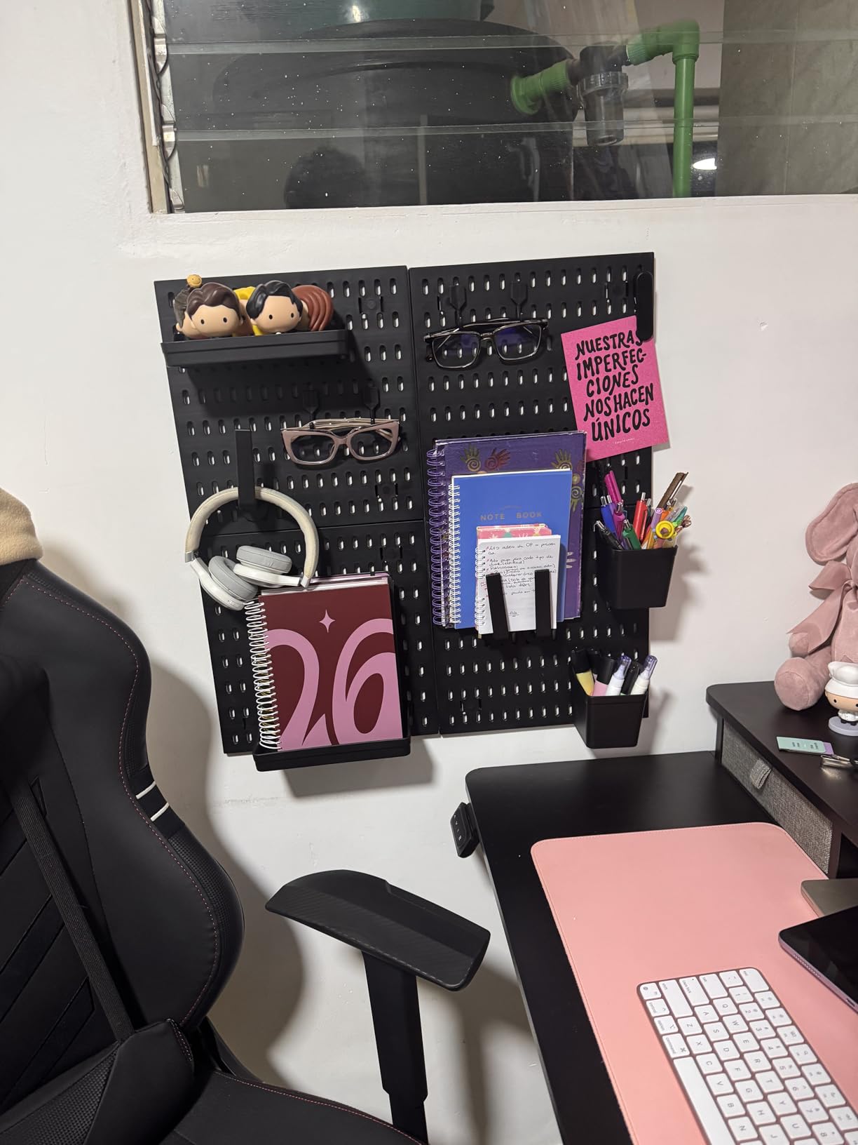 Revamp Your Space With A Versatile Pegboard Kit - Effortlessly Organize Home, Office, And Gaming Setup With Customizable Hanging Solutions (Black) customer photo 2