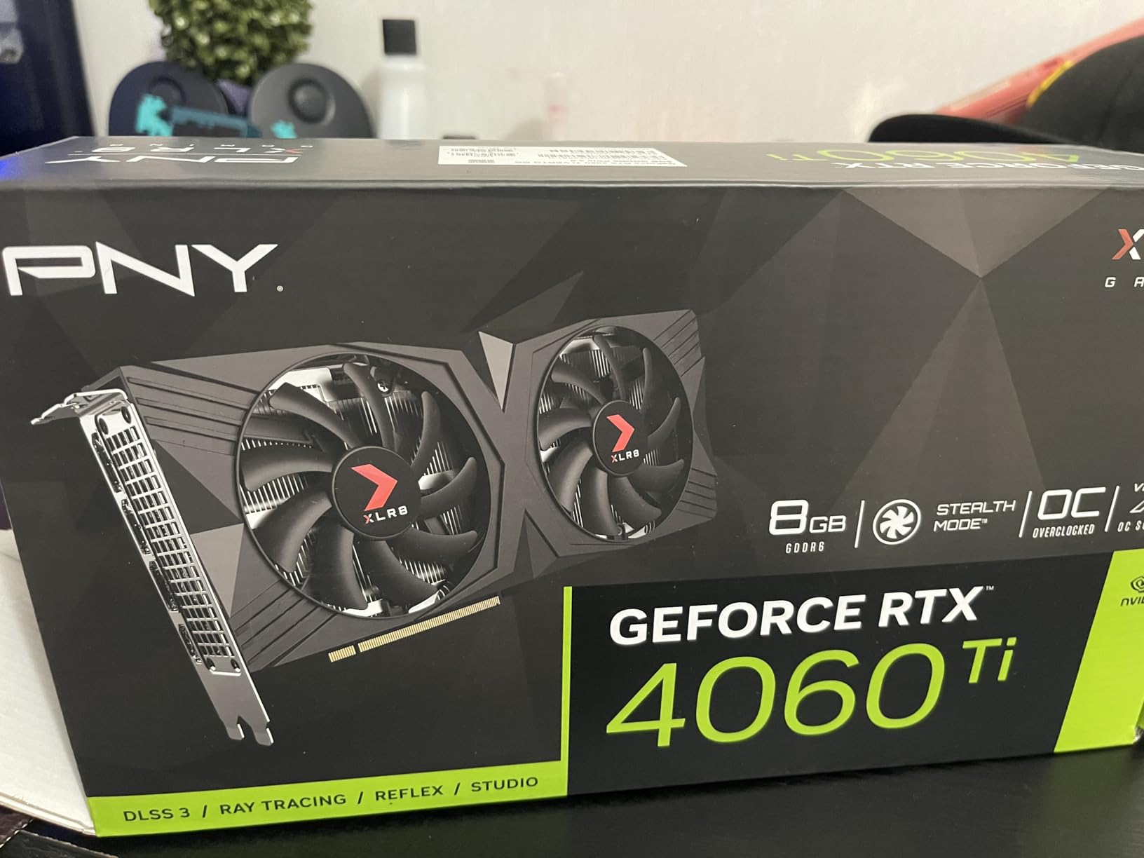 PNY GeForce RTX 4060 Ti 16GB XLR8 Gaming Verto OC Dual Fan Graphics Card DLSS 3 (128-bit, PCIe 4.0, GDDR6, HDMI/DisplayPort, Supports 4k, 2 Slot) customer photo 1