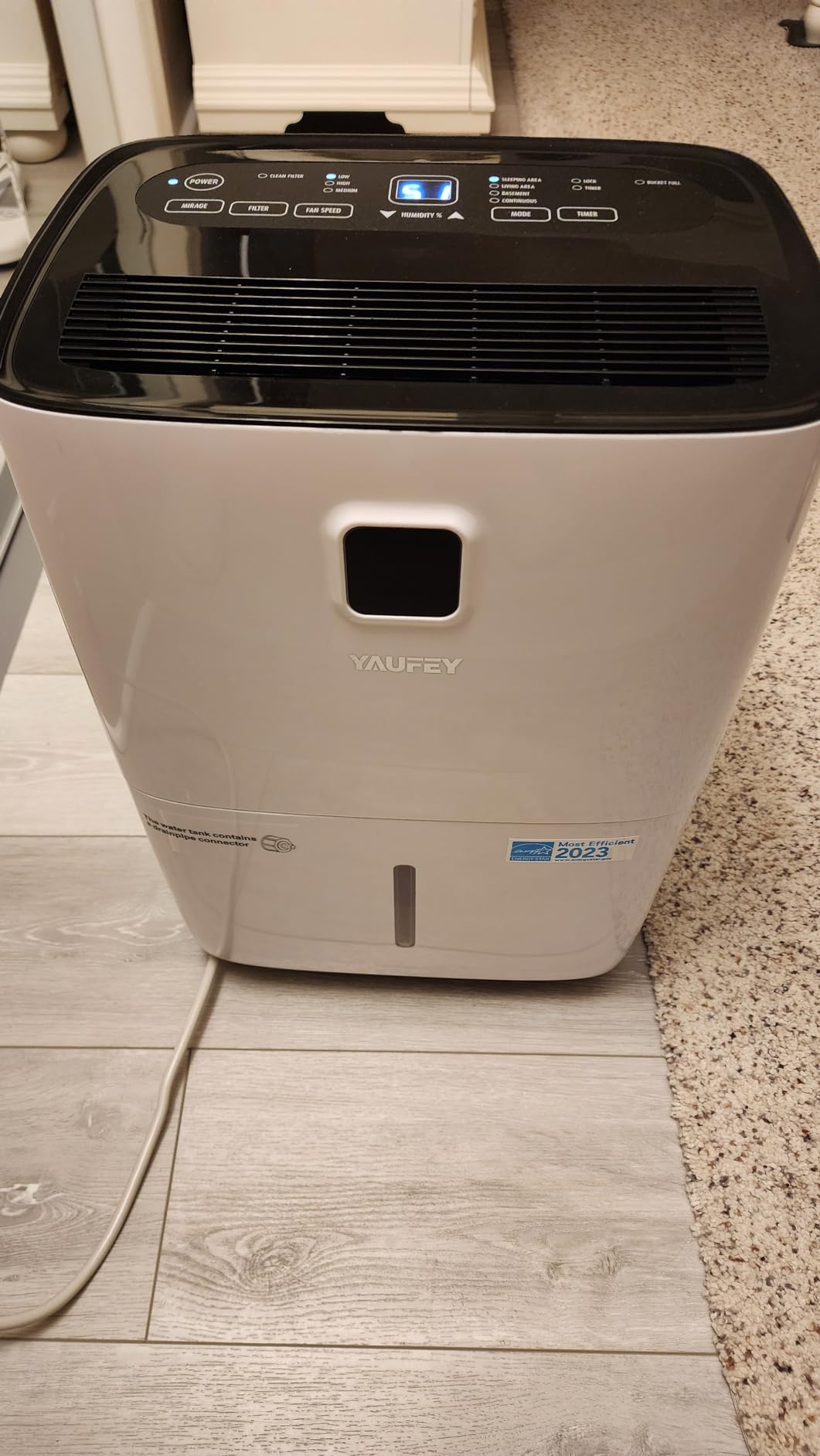 80 Pint Dehumidifier for Basement 5000 Sq. Ft. with Drain Hose, ENERGY STAR | Continuous Drain & Water Tank 1.06 Gal, Intelligent Humidity Control, Quiet Operation, Auto Shut Off, 24H Timer for Home customer photo 1