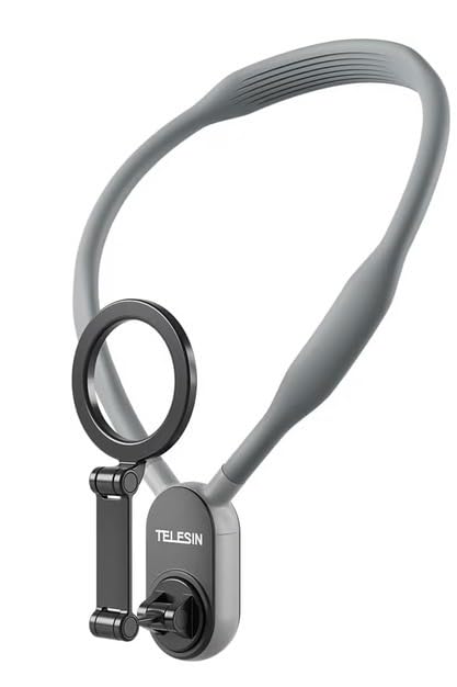 TELESIN Magnetic Neck Mount for Phones, Neck Cell Phone Holder POV/Vlog Selfie Mount Hand Free Phone Neck Holder Chest Stand Strap Video Recording for iPhone 17 16 15 14 13 12 Seires Android Phones customer photo 1