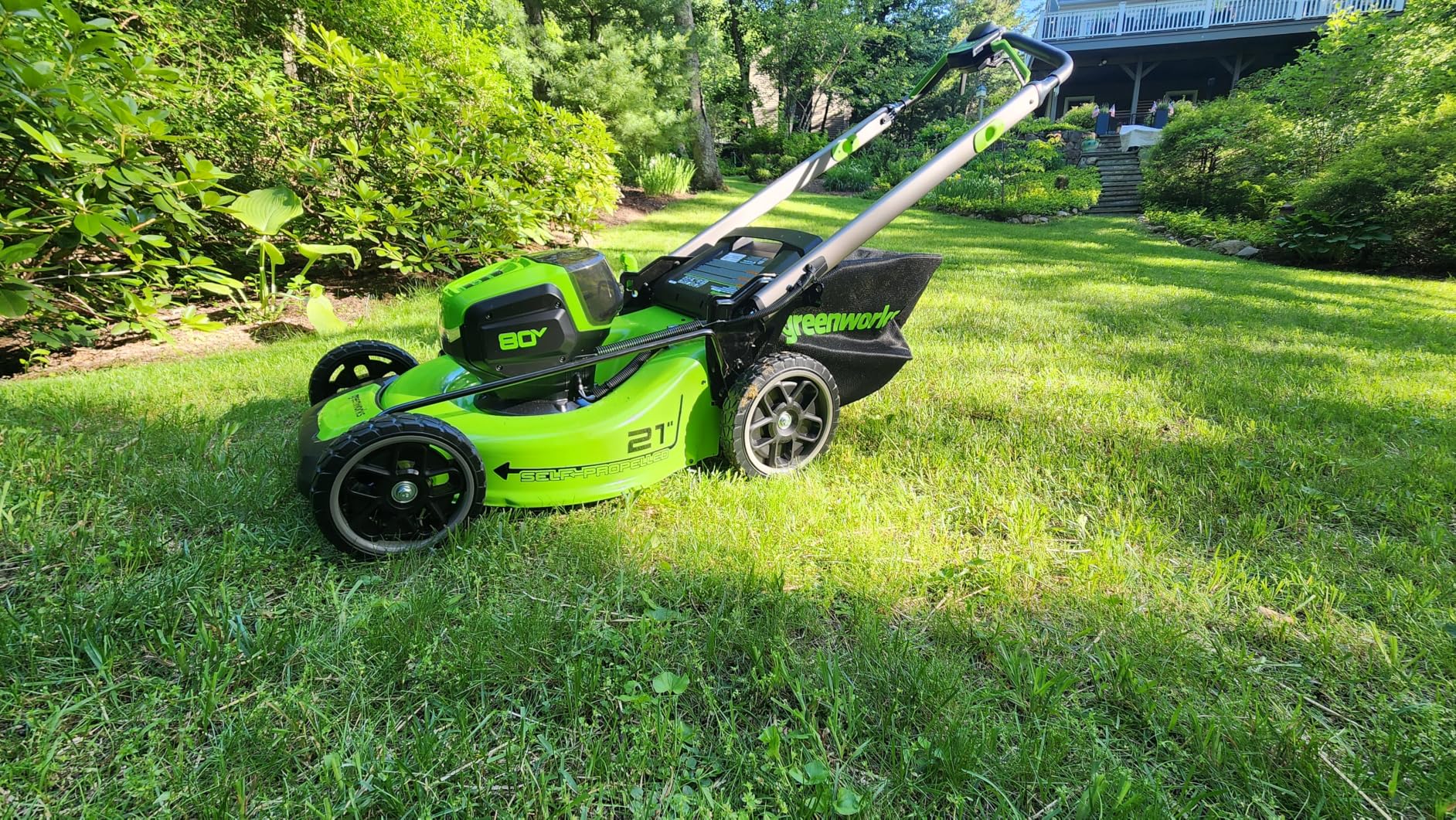 Greenworks 80V 21in Self-Propelled Lawn Mower, 4.0 Ah Battery and Charger customer photo 2