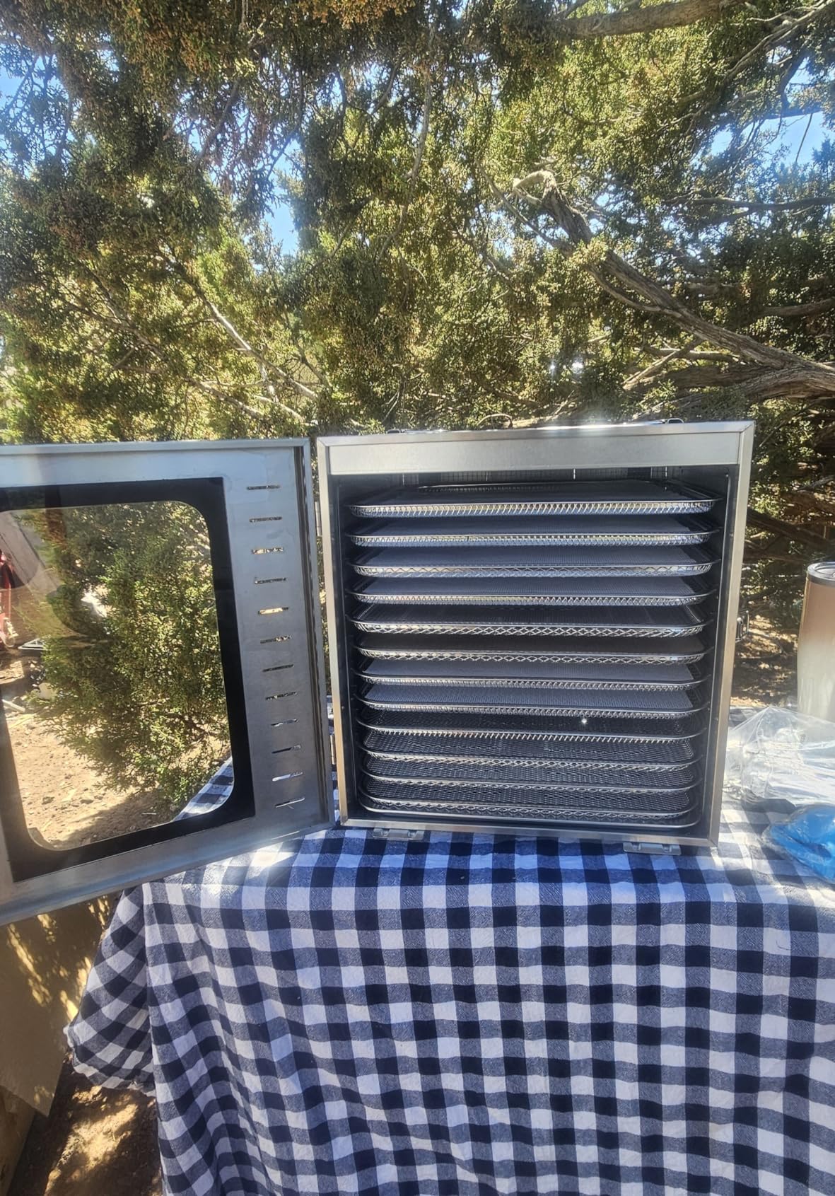 Commercial Large 12 Trays Food Dehydrator, Usable Area up to 22.67ft², 1200W Full Stainless Steel Dryer Machine, up to 190℉ Temperature, for Meat, Fruit, Veggies, Beef, Herbs, Pet Foods customer photo 2