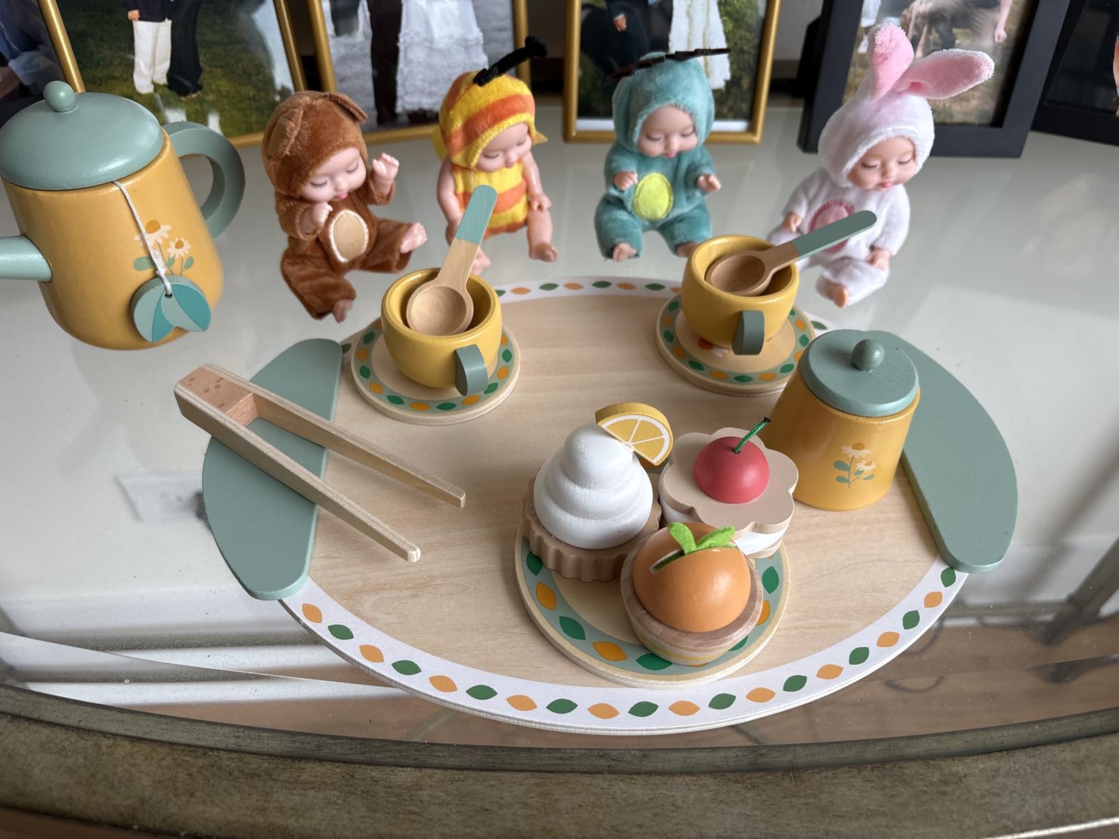 Tea Sets for Toddlers 3-5 Girl Birthday Gift 3 Year Old Princess Party Wooden Play Food Toy Sets for Kids Kitchen Accessories Age 3 4 5 6 Wood Educational Toys customer photo 1