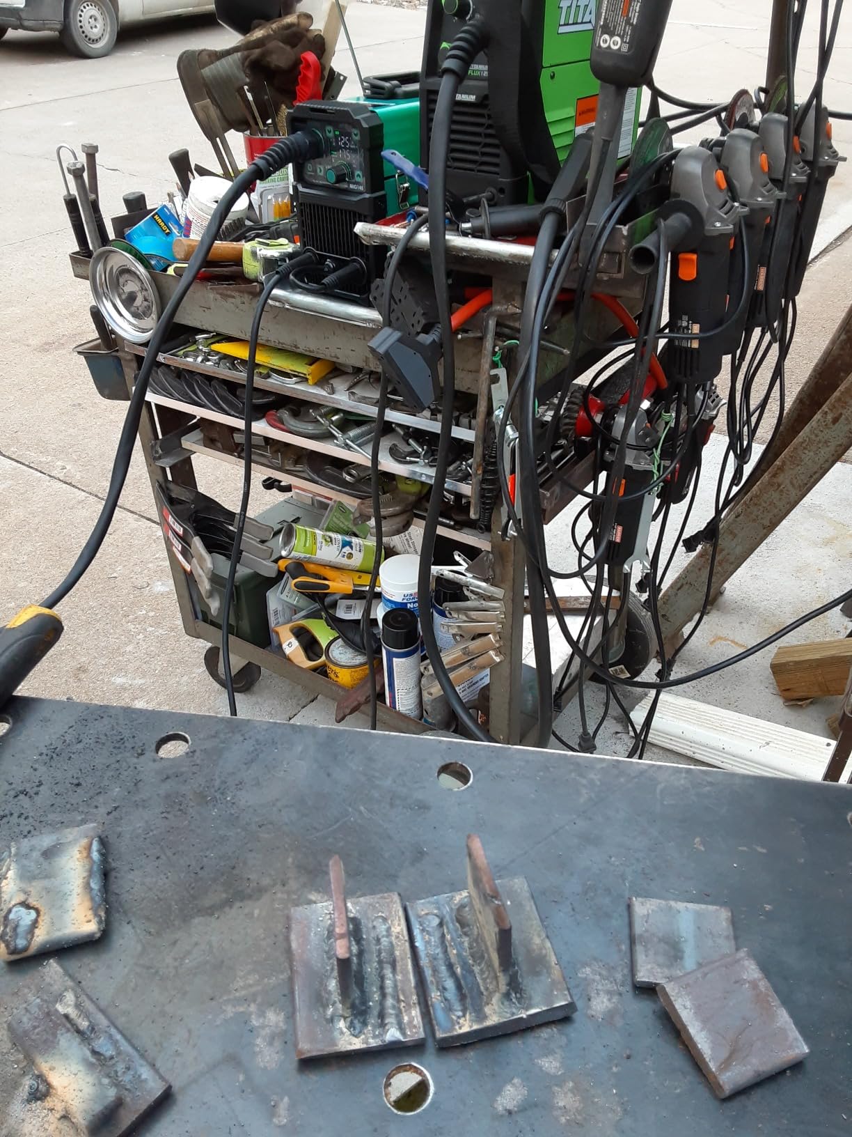 Bestarc 145A MIG Welder 110V 220V, 4 in 1 Gasless Flux Core MIG/Lift TIG/Stick Welder, Synergic IGBT Inverter Welding Machine with Large LED Display, Dual Voltage for Beginners DIY customer photo 1
