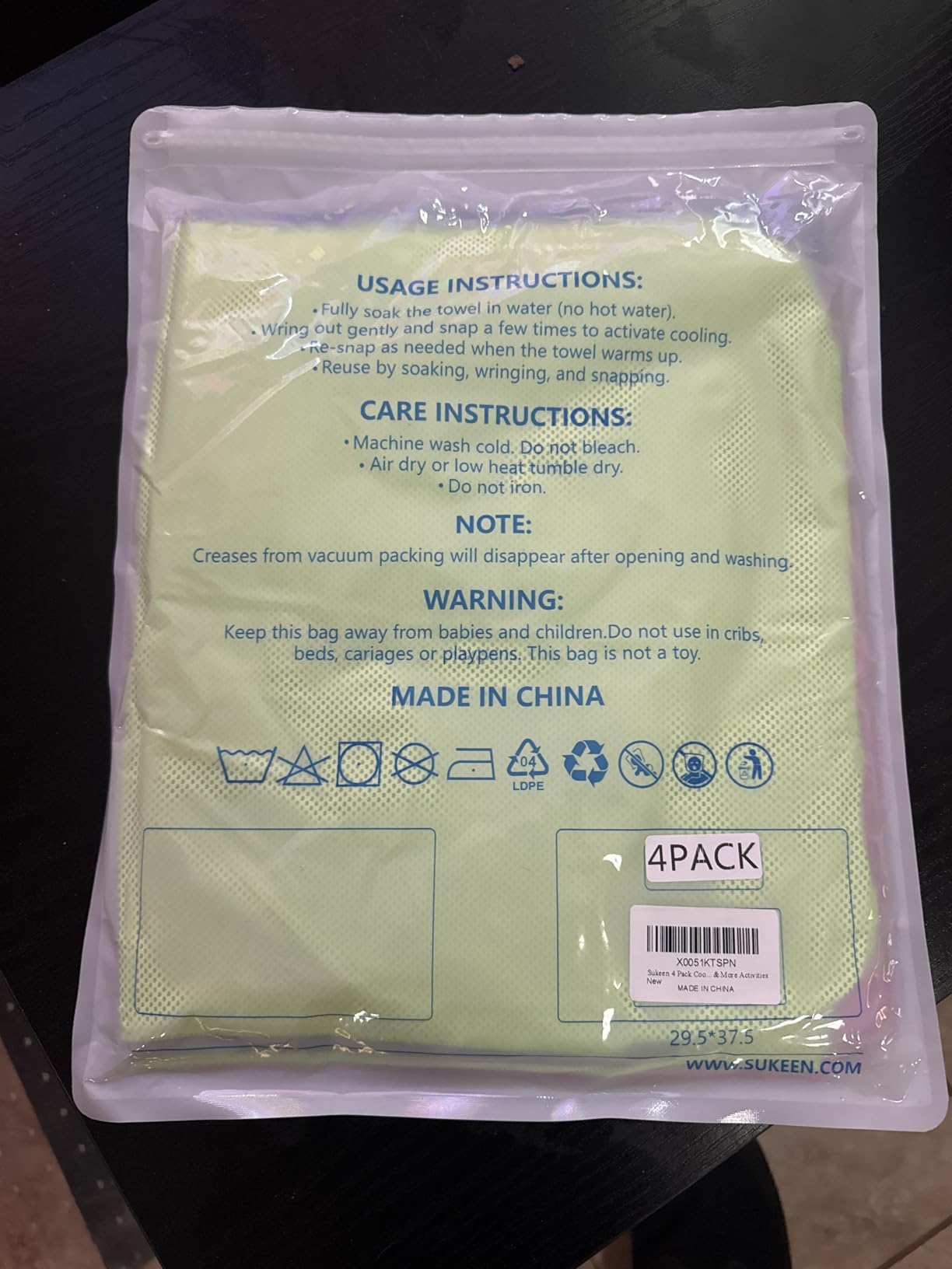 MISSION On-The-Go Cooling Towel, Blue - Soft, Lightweight Fabric - Cools Up to 2 Hours - UPF 50 Sun Protection - Machine Washable customer photo 2