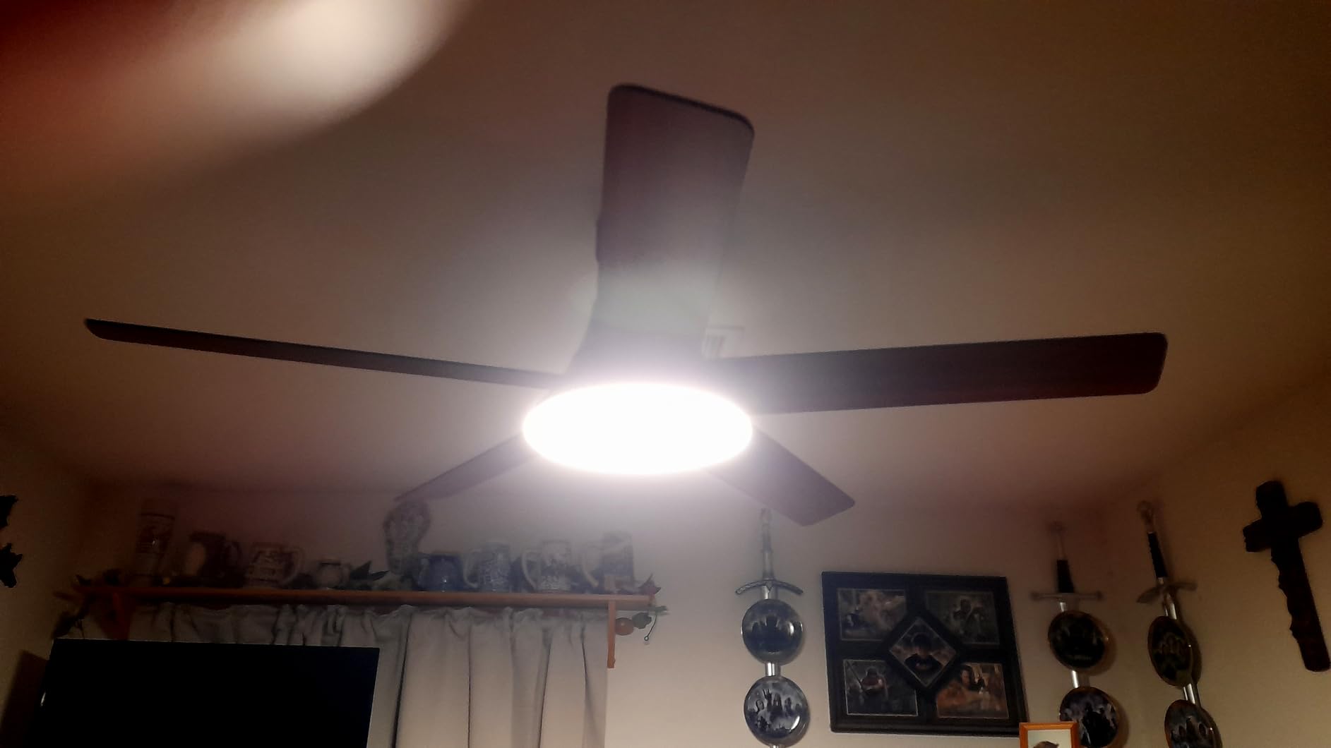 DREO Smart Ceiling Fan with Lights, 52 Inch, 12 Speeds & 3 Fan Modes, Stepless, Dimmable LED Light, Timer, 22dB Quiet DC Motor, Remote/APP/Alexa Control, Black Ceiling Fans Indoor, 2026 Upgraded customer photo 1