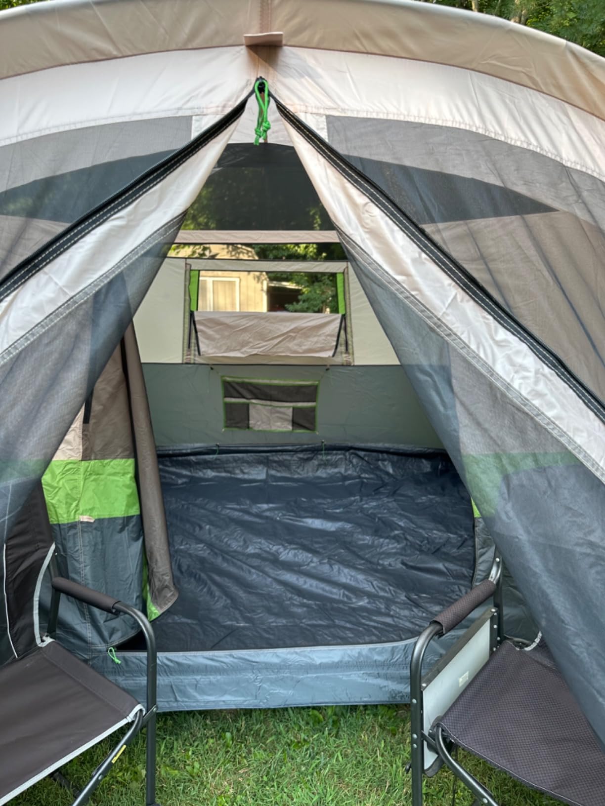 DMH OUTDOORS 6/8/10 Person Tents for Camping Cabin Tent with Screen Porch | Weatherproof Family Tent with Rainfly & 5 Mesh Windows, Windproof Car Camping Tent with Carry Bag for Outdoor Camping Hiking customer photo 1
