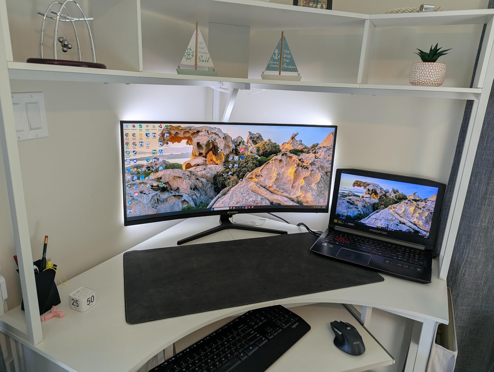 SANSUI 34-Inch Curved Gaming Monitor UWQHD 3440x1440P 200Hz Ultrawide, PIP/PBP, 1ms, HDR, 130% sRGB, DCI-P3 97%, HDMI 2.1 x2, DP 1.4 customer photo 2