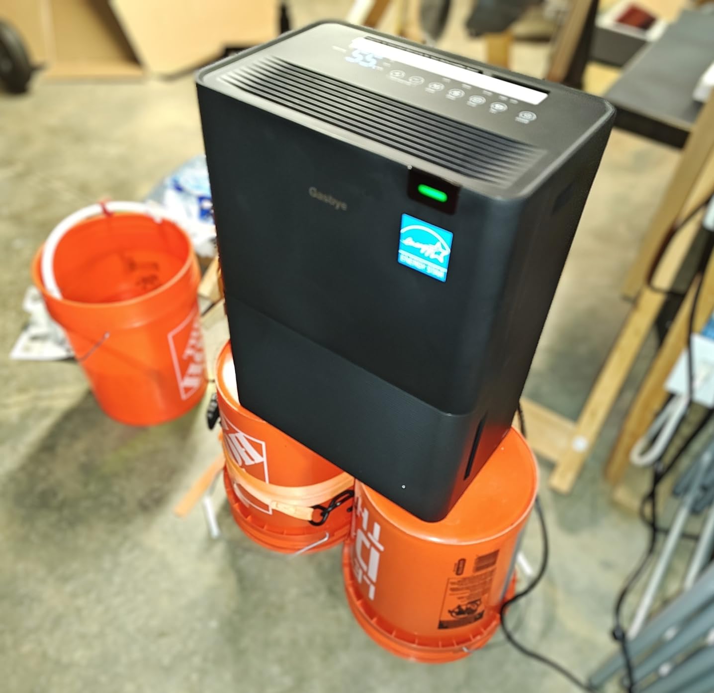Gasbye 4500 Sq.Ft. 2026 Energy Star Dehumidifier for Basement & Large Rooms with Drain Hose, Max 115 Pints/Day | 45dB Quiet Compressor | 1.7 Gal Water Tank | Auto Shut-Off & Restart, Black customer photo 1