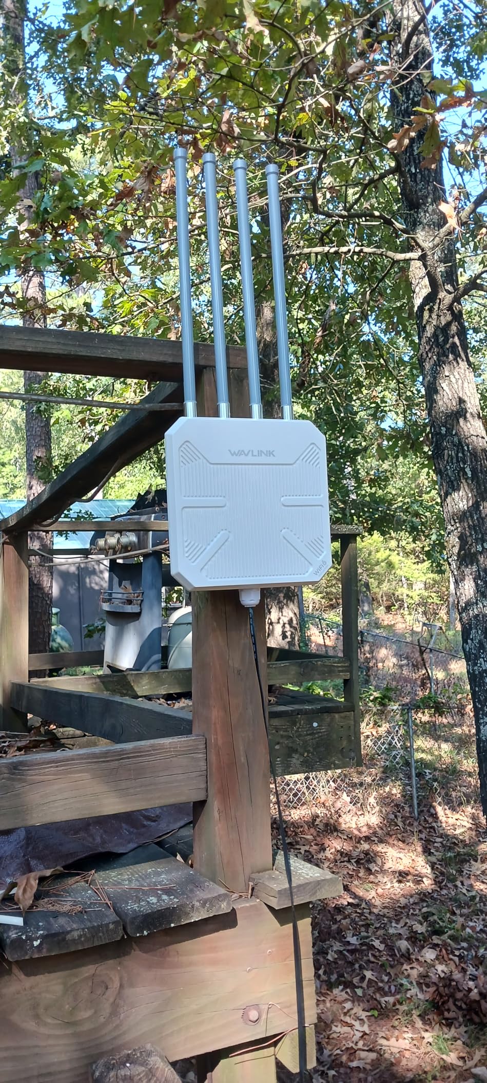 WAVLINK AX3000 Outdoor WiFi 6 Extender Long Range, Outdoor Wireless Access Point, Active PoE, 4x8dBi Antennas, Work with Starlink/Cameras/Router, IP67, Up to 256 Devices for Farm, Yard, RV customer photo 1