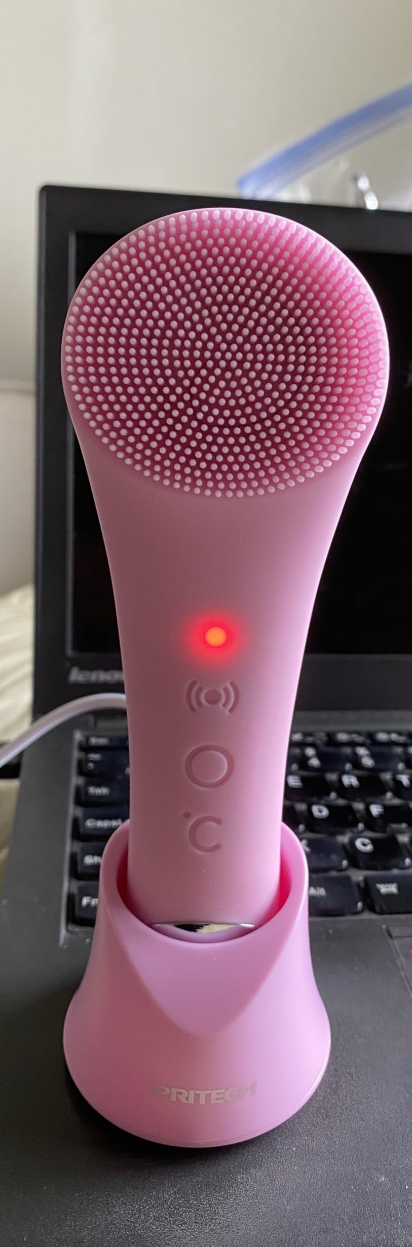 PRITECH Facial Cleansing Brush - Rechargeable Silicone Face Scrubber with Heat Massage End customer photo 2