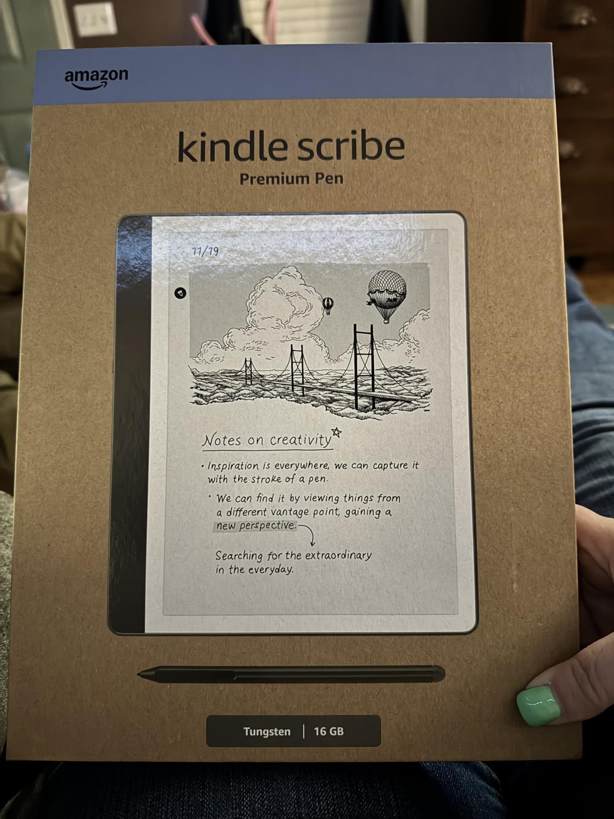 Kindle Scribe (16GB) - Your notes, documents and books, all in one place. With built-in AI notebook summarization. Includes Premium Pen - Tungsten customer photo 1