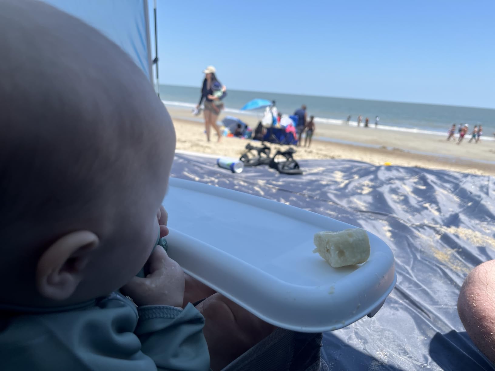Bright Starts Pop 'N Sit Portable Booster Seat, 3-in-1 Floor Seat, Travel High Chair & Toddler Booster with Feeding Tray, Indoor/Outdoor, Grey, 6 Months-3 Years customer photo 1