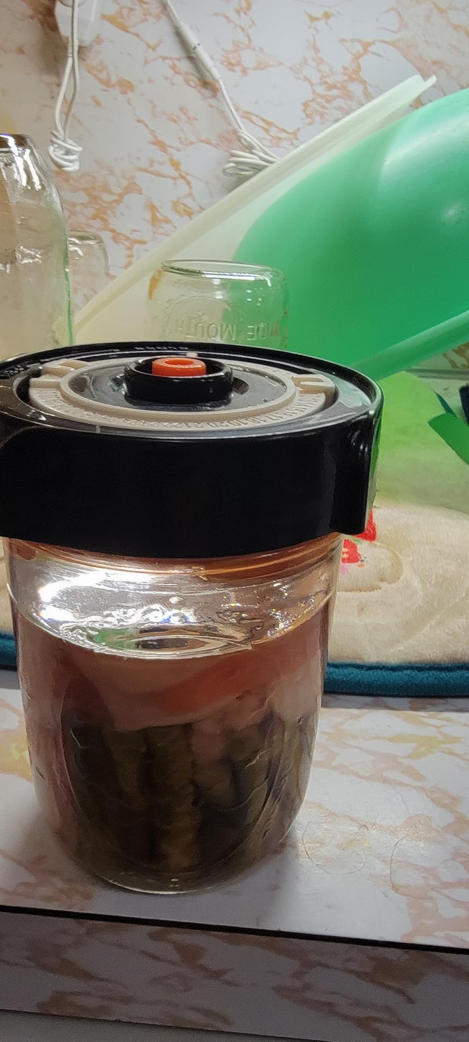 Home Fermentation Kit With 4 Wide Mouth Fermenting Lids With Airlocks, Oxygen Extraction Pump, Ideal For Sauerkraut, Kimchi, Pickles & Fermented Vegetable customer photo 1