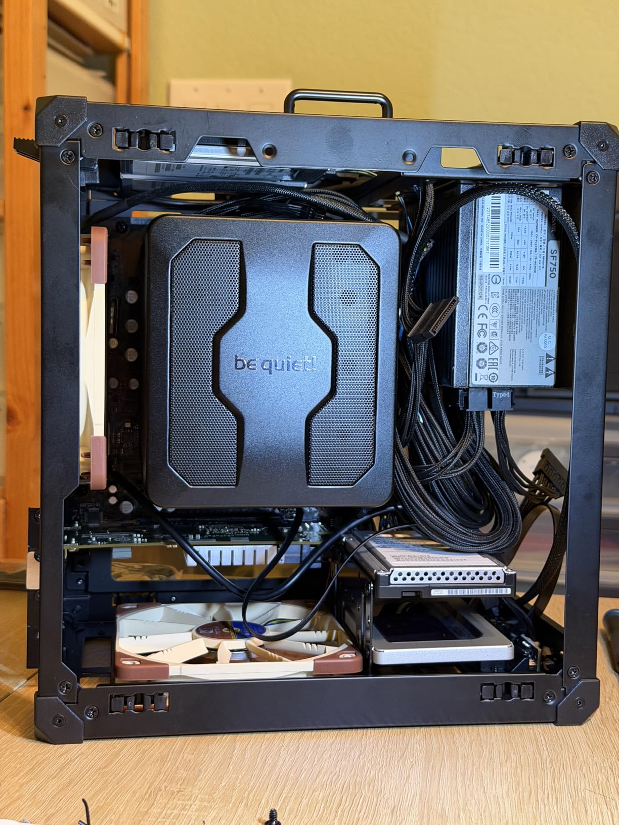 JONSBO C6-ITX Black Mini ITX Handled Mesh PC Case, Simple Compact Desktop Chassis, SP MB mini-ITX/Mini-DTX, ATX Power Bite (L140mm Max.), 170mm Tower Cooler, Tool-Free Open SFF Case, Black customer photo 2