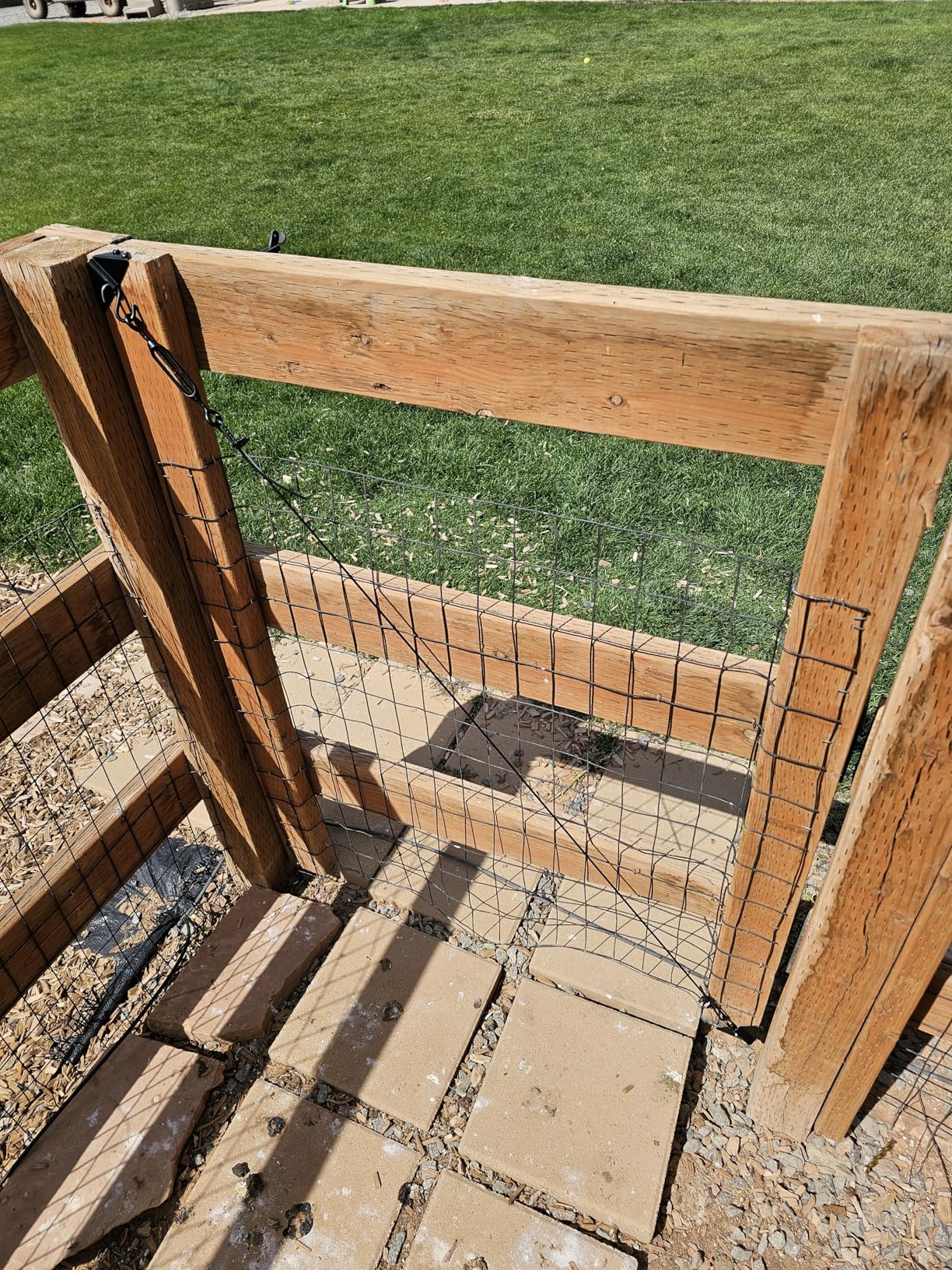 Durable Anti Sag Gate Kit for Wooden Fence, Anti-Sag Gate Support Cable Kit in Zinc, Anti-Sagging Fence Gate Kit Steel Gate Hardware, Wood Door Repair Kit for Outdoor, Gate Frame Kit Black, 2 Pack customer photo 2