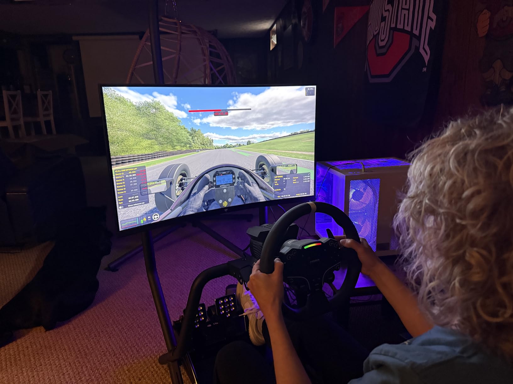 ARES WING Racing Simulator Cockpit with Monitor Mount and Seat, Formula and GT Sim Racing Cockpit Compatible with Fanatec, Thrustmaster, Logitech, Moza Racing Games on PS5, PS4, Xbox and PC customer photo 2