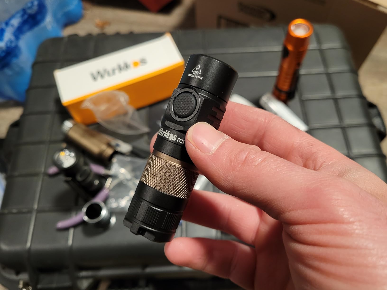 Wurkkos FC11C Led Flashlight Rechargeable High Lumen 1200, 90 High CRI Small Flashlight, Super Bright EDC Flashlight IP68 Waterproof, 155Meters, Magnetic Flash Light for Home (5000K) customer photo 1