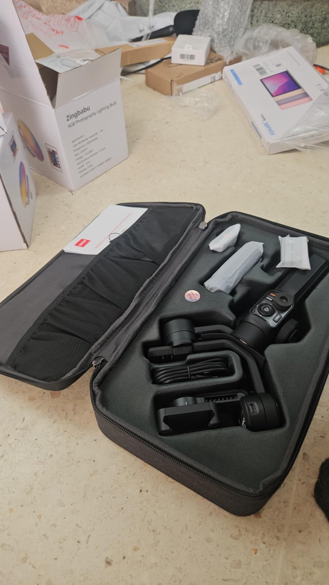 ZHIYUN Smooth 5S AI Pro Gimbal Stabilizer for Smartphone 3-Axis Phone Gimbal with AI Tracker, Magnetic/Built-in Fill Light, Storage Bag, iPhone Stabilizer for Video Recording Filming Vlogging customer photo 2