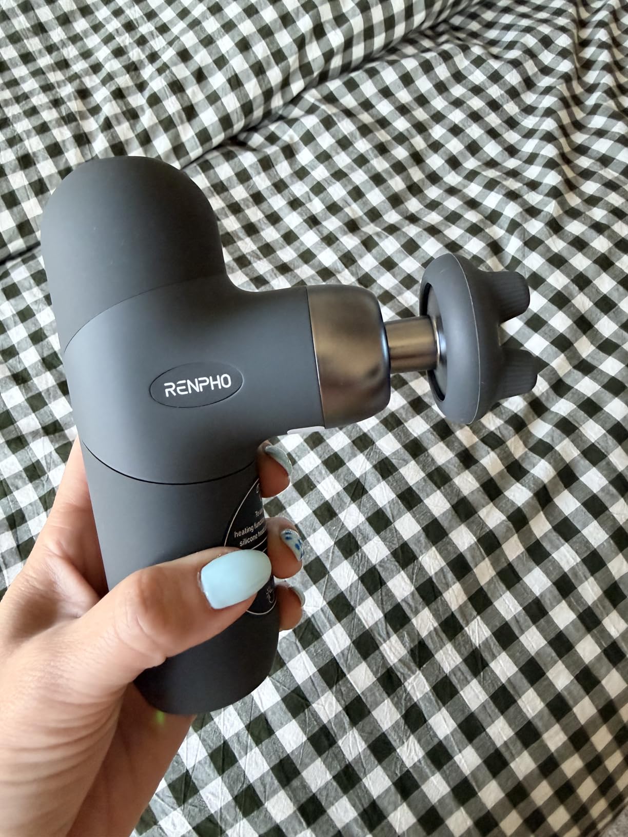 RENPHO Mini Thermal Massage Gun with Heat, Color Silicone Casing, 4 Speeds customer photo 1