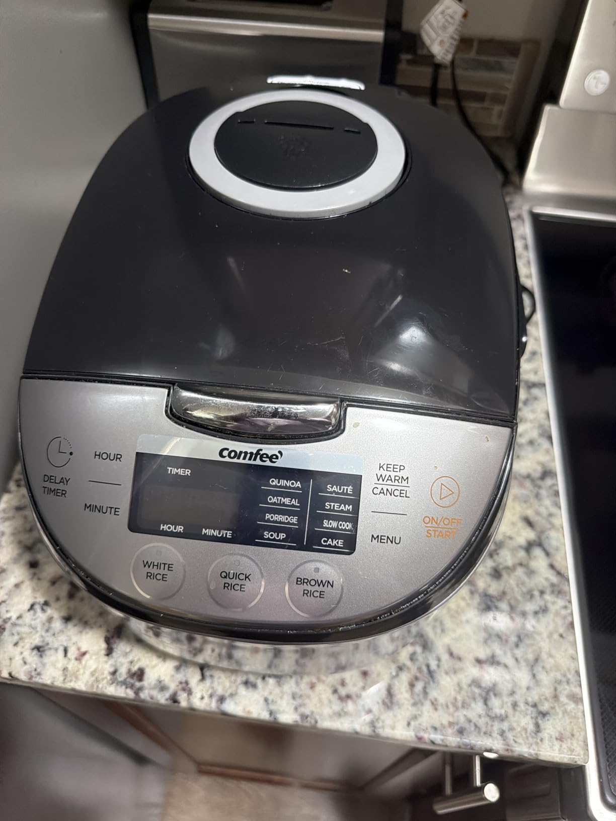 COMFEE' Rice Cooker 12 Cups Cooked/6 Cups Uncooked, Portable Non-Stick Rice Maker, Japanese Rice Cooker with Fuzzy Logic Technology, 24-Hour Timer Delay, 11 Presets, Steamer, Fast Cooker, Grain Cooker, Black customer photo 1