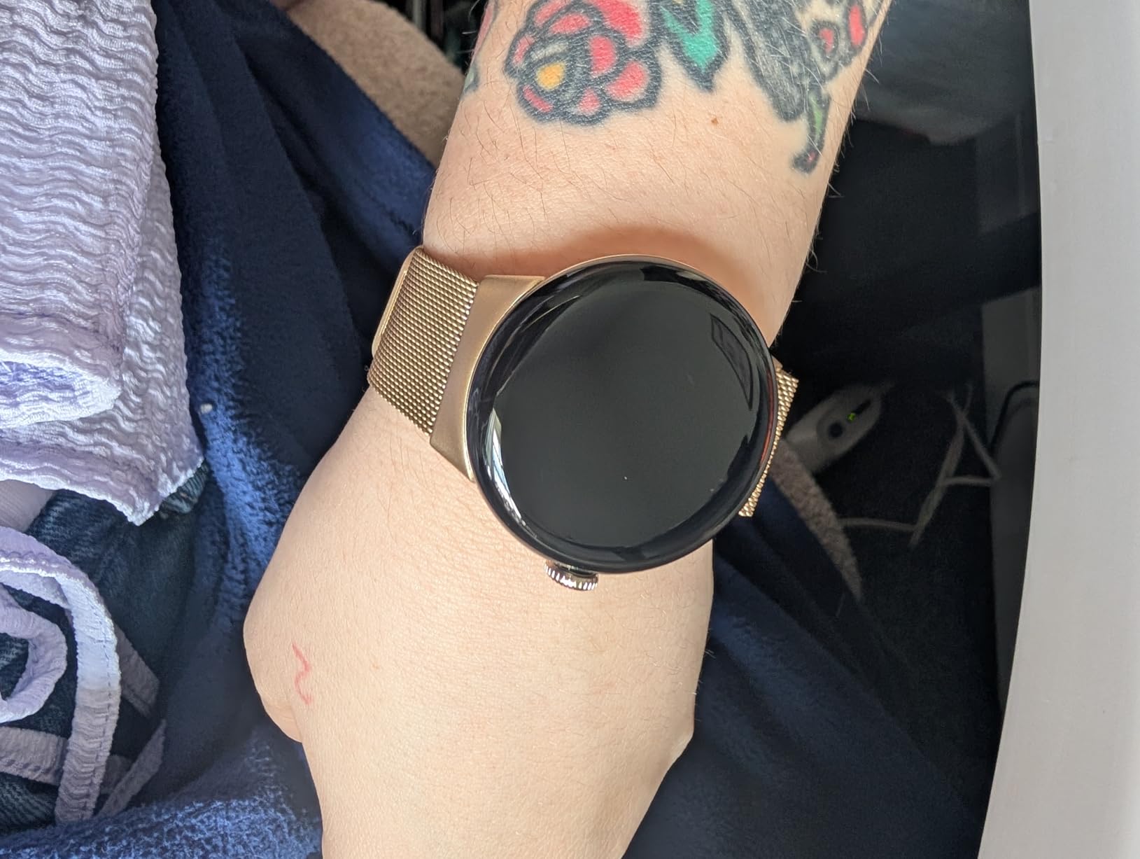 Google Pixel Watch 3 (45mm) 2024 Model - Android Smartwatch, Heart Rate Tracking, Fitbit Advanced Running, Fitness Insights, 24-Hour Battery - Matte Black Aluminum Case - Obsidian Band - LTE customer photo 1