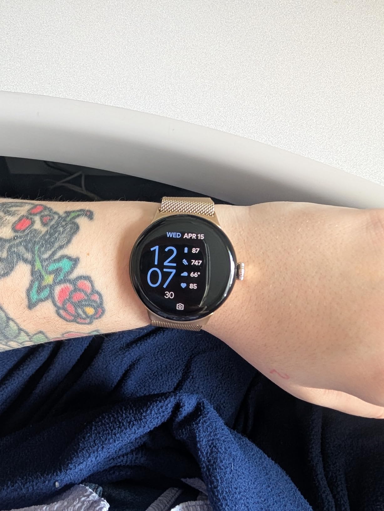 Google Pixel Watch 3 (45mm) 2024 Model - Android Smartwatch, Heart Rate Tracking, Fitbit Advanced Running, Fitness Insights, 24-Hour Battery - Matte Black Aluminum Case - Obsidian Band - LTE customer photo 2