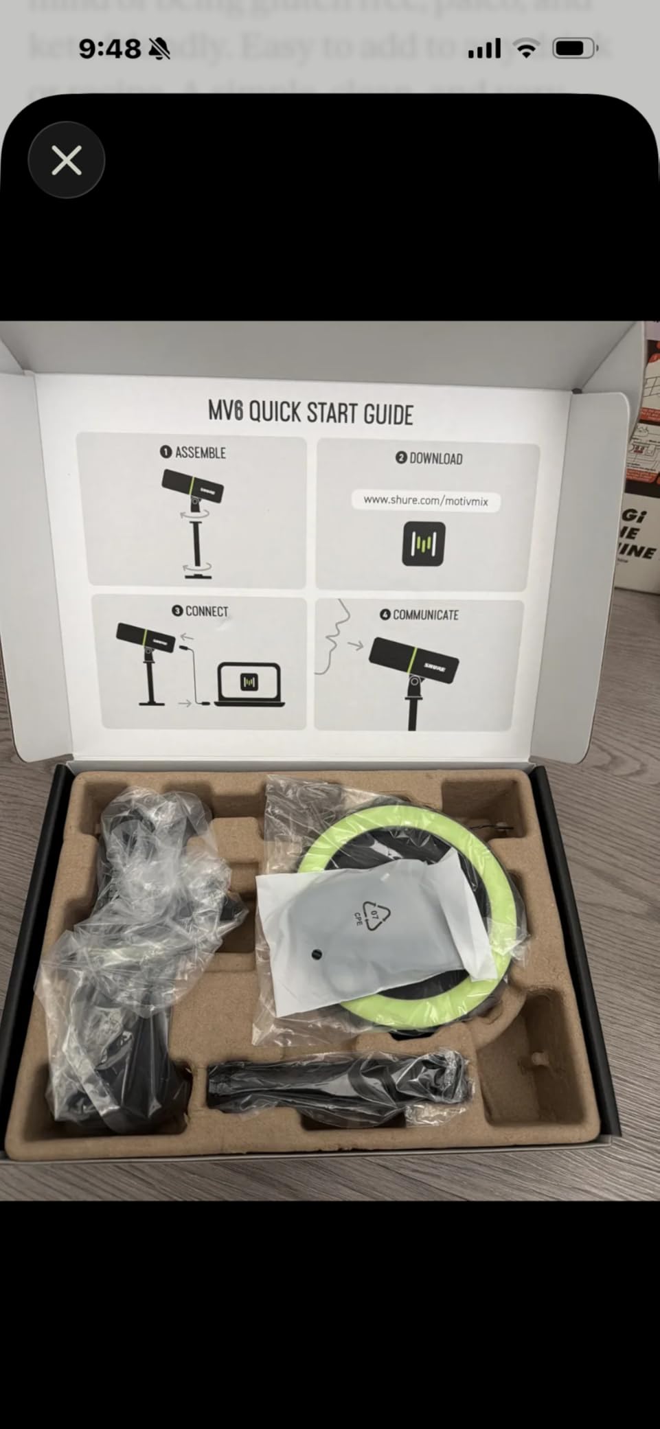 Shure MV6 USB Gaming Microphone for Streaming, Podcasting & Recording - Dynamic USB-C Mic with Voice Isolation, Auto Level Mode customer photo 1