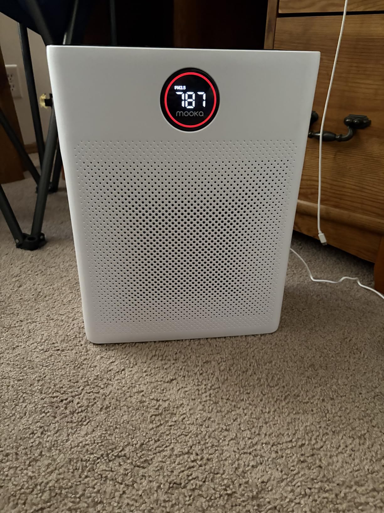 MOOKA Air Purifier for Home Large Room up to 2200sq.ft, PR1 with Washable Filter, PM 2.5 Display Air Quality Sensor customer photo 1