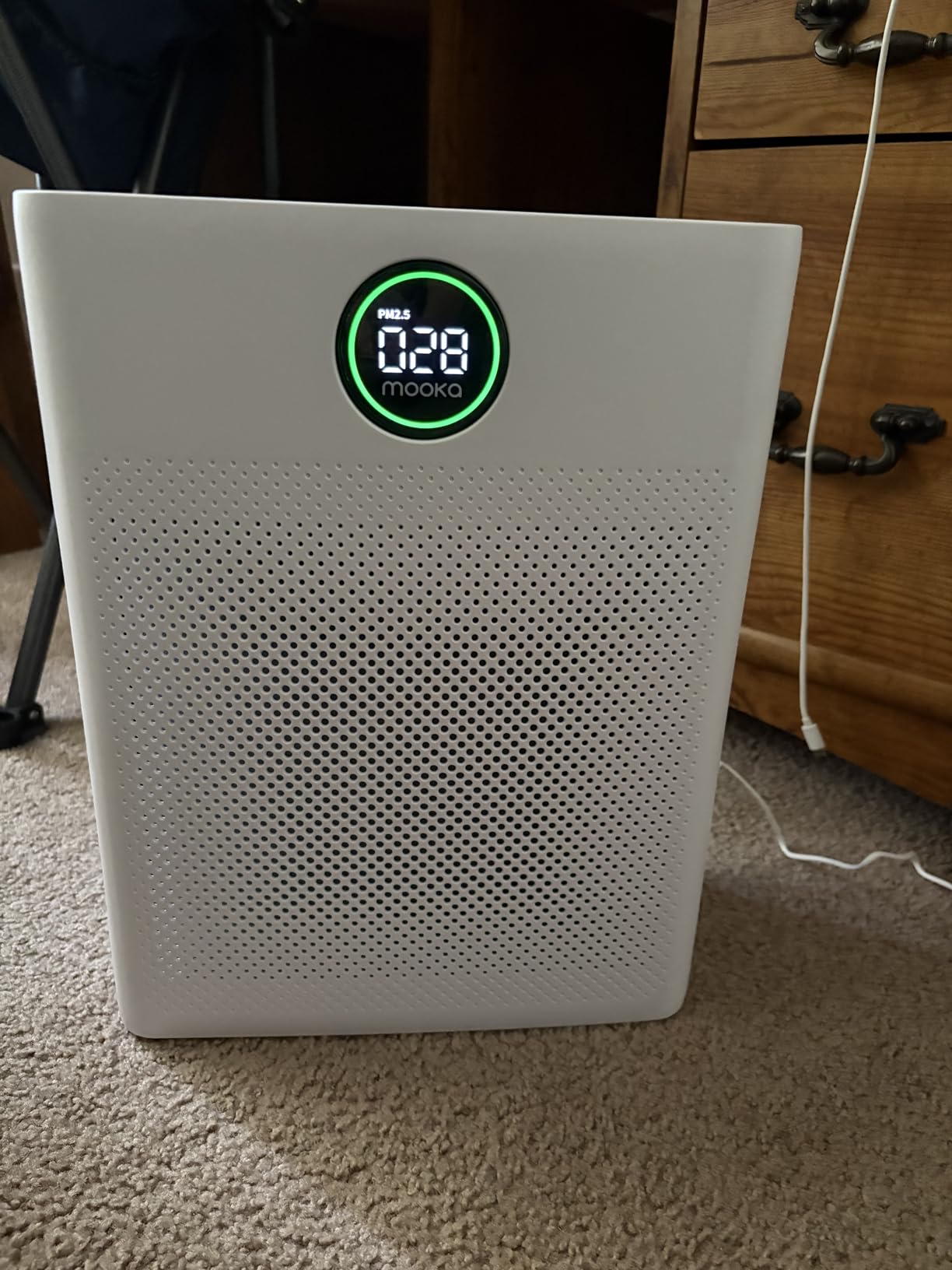 MOOKA Air Purifier for Home Large Room up to 2200sq.ft, PR1 with Washable Filter, PM 2.5 Display Air Quality Sensor customer photo 2