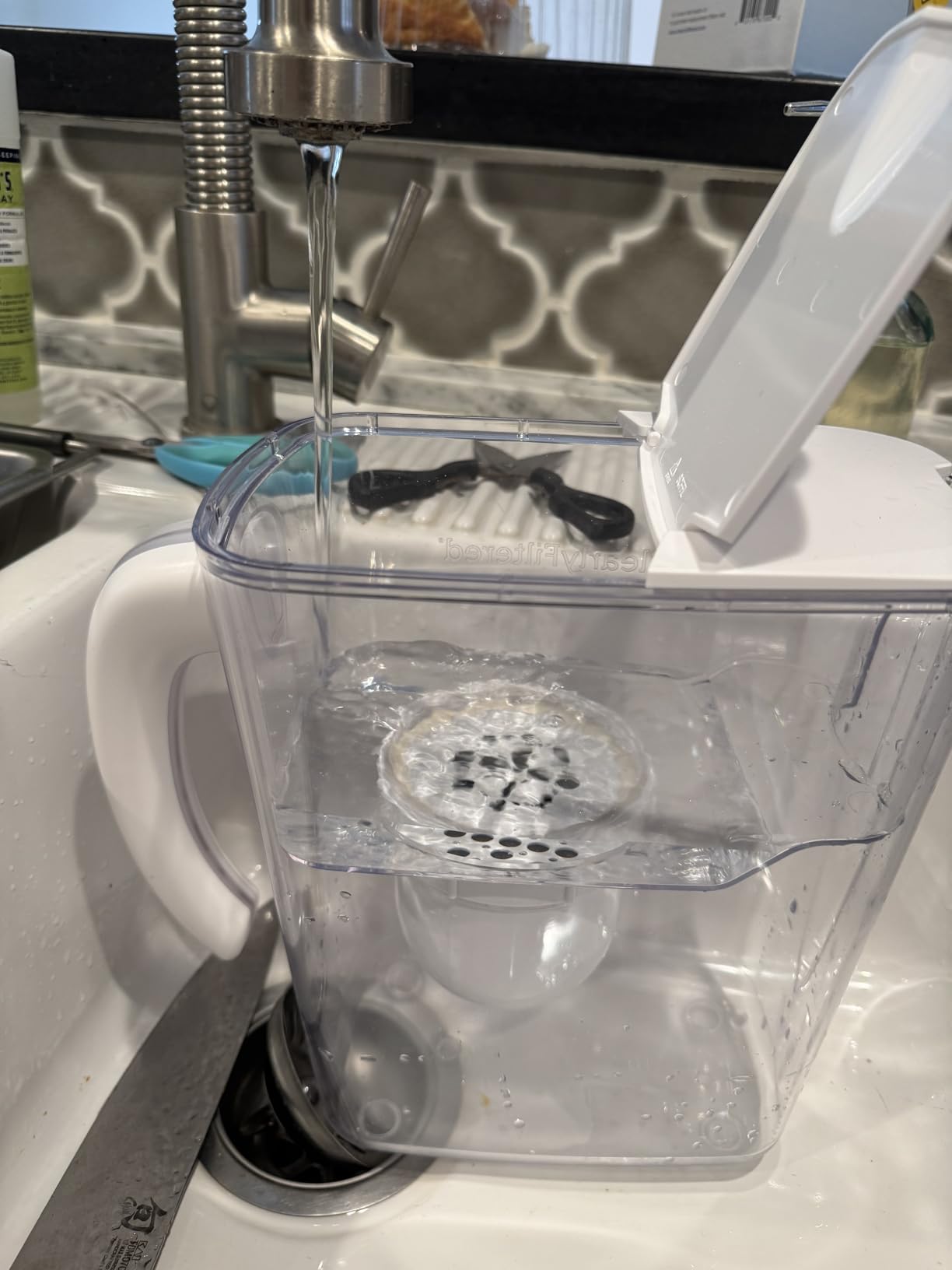 Clearly Filtered Water Filter Pitcher, 10 Cup BPA Free Water Filtration | Targets up to 386+ Contaminants, Reduces Fluoride, Lead, PFAS, Arsenic, Microplastics, Chlorine, NSF Certified, BPA Free customer photo 1