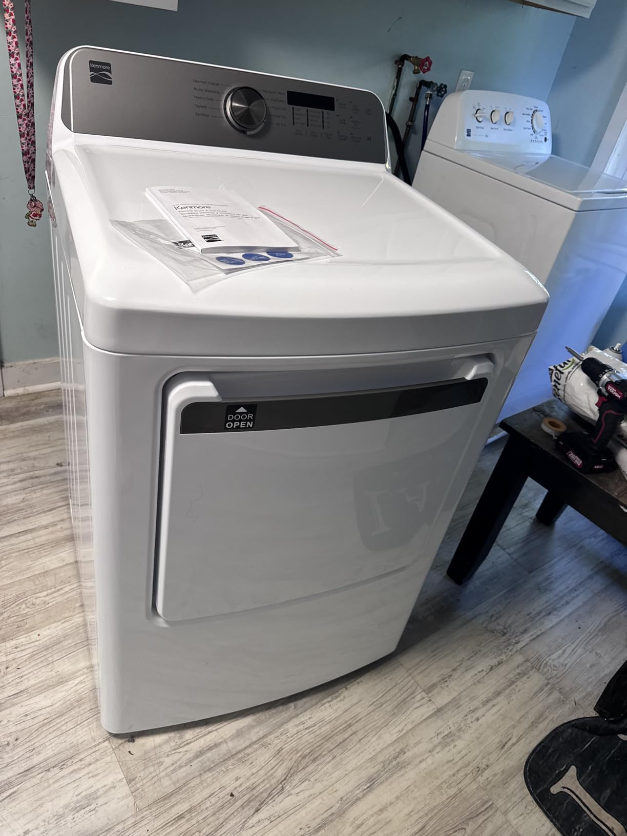 Kenmore 7.0 cu. ft. Front Load Electric Dryer - with Guard to Reduce Wrinkles & Static - Smart Sensor Drying - LED - White customer photo 1