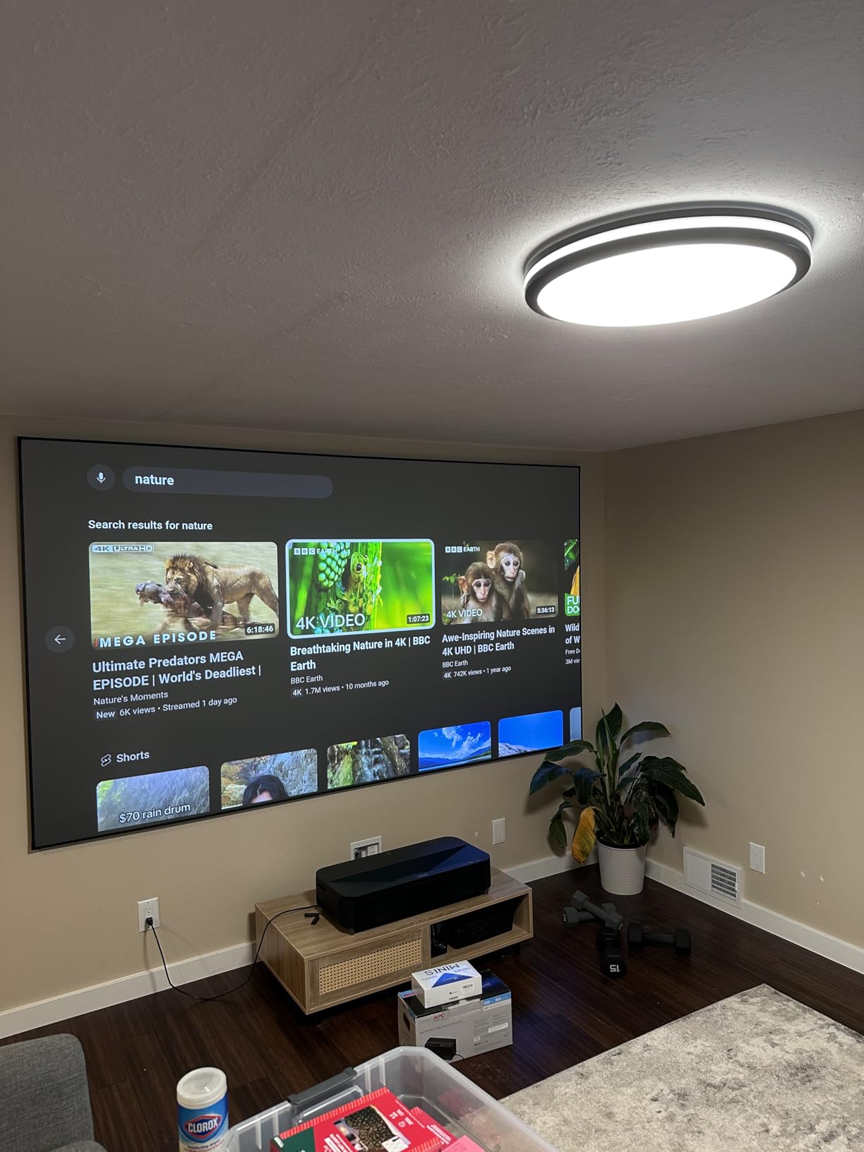 NothingProjector ALR Screen for Ultra Short Throw Projector, 95% Ambient Ceiling Light Rejecting, 120 inch, 4K/8K UHD, Active 3D, Fixed Frame 16:9, Wall Mount Anti Daylight UST, Black Series customer photo 2
