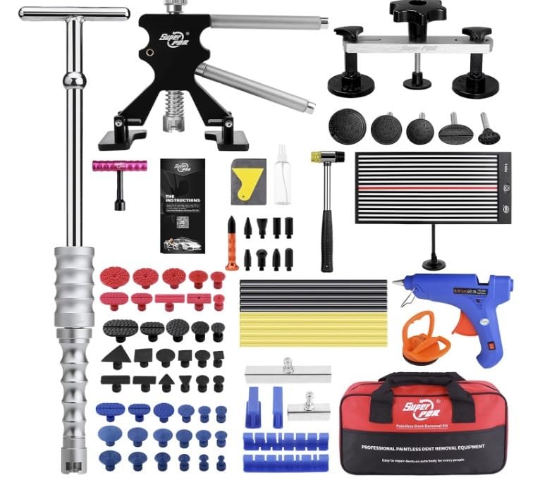 Super PDR Dent Puller Kit Paintless Dent Repair Kit for Car - Slide Hammer Suction Cup and PDR Light for 98% Auto Body Dent Removal customer photo 1