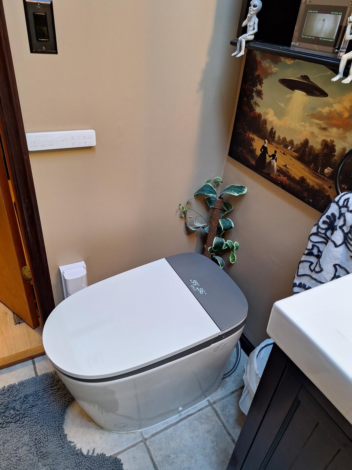 EPLO Smart Toilet Bidet with Auto Open Close, 1000 Gram MaP Flush Score, Foam Dispenser, ADA Comfort Height, Moving Dryer, Auto Flush, Heated Seat, One Piece Elongated Toilet with Tank Built in U8MAX customer photo 1