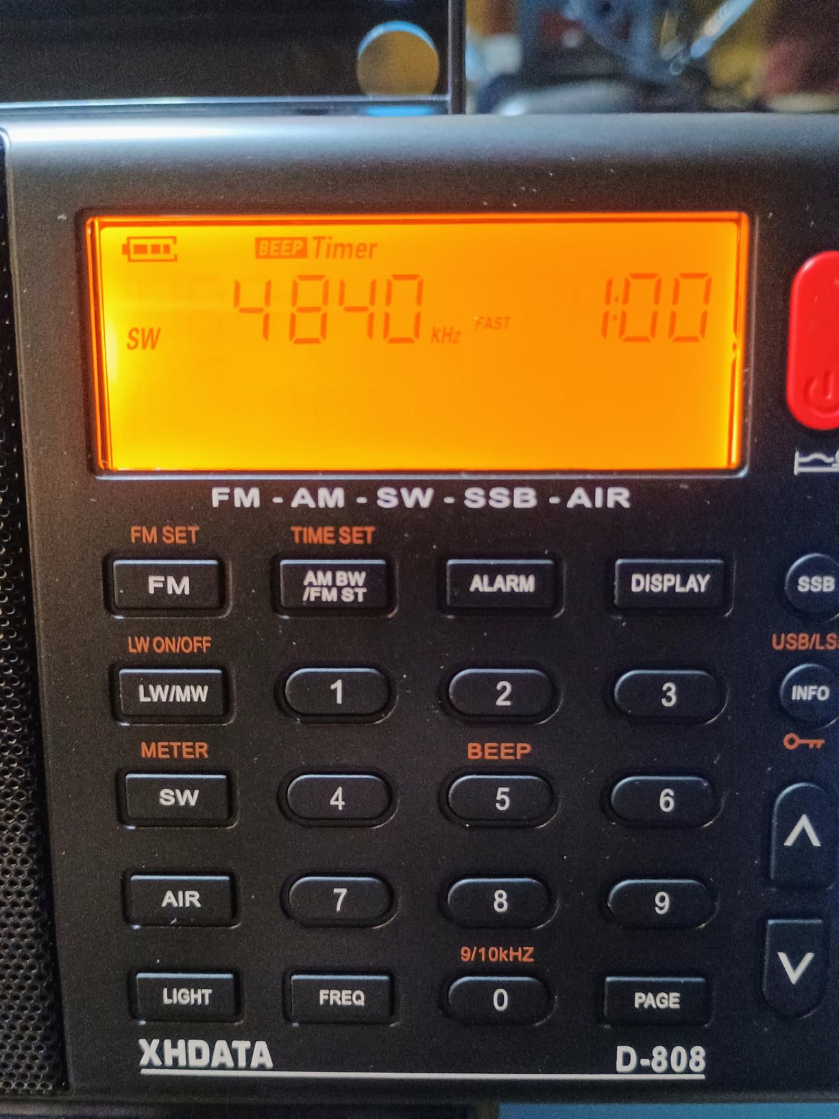 XHDATA D808 Portable AM FM SW LW Air Band Radio SSB RDS Multi Band Radio Speaker with LCD Display Alarm Clock External Antenna customer photo 1