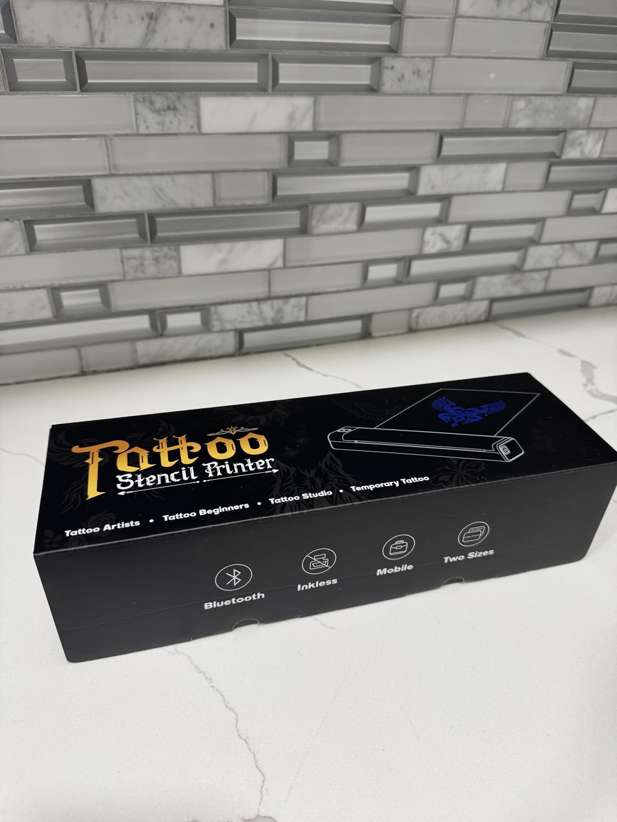 vretti P84 Tattoo Stencil Printer, Tattoo Kit with 5 Pcs Transfer Paper, Wireless Tattoo Printer for Tattoo Artists & Beginners, Compatible with Tablet,IPad,Smartphone & PC customer photo 2