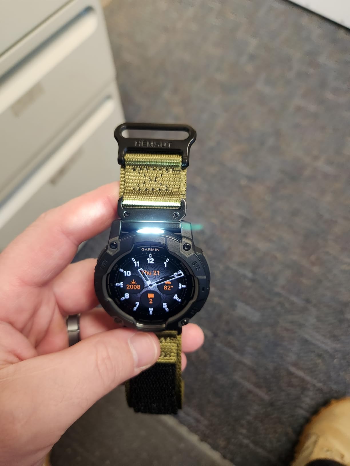 Garmin Instinct 3 AMOLED, Rugged GPS Smartwatch, 45mm, Black Bright AMOLED Display, Rugged Design, Metal-Reinforced Bezel, 24/7 Health Monitoring, Built-In Flashlight customer photo 1