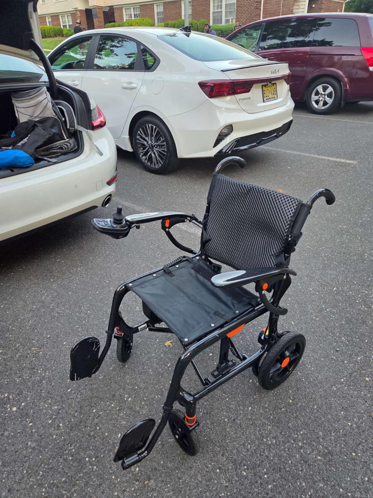 28lbs Ultralight 28 MI 100% Carbon Fiber Electric Wheelchairs | Travel Power Wheelchair for Adults, Foldable Motorized Wheelchairs with 2 Lithium Batteries, Airline Approved customer photo 2