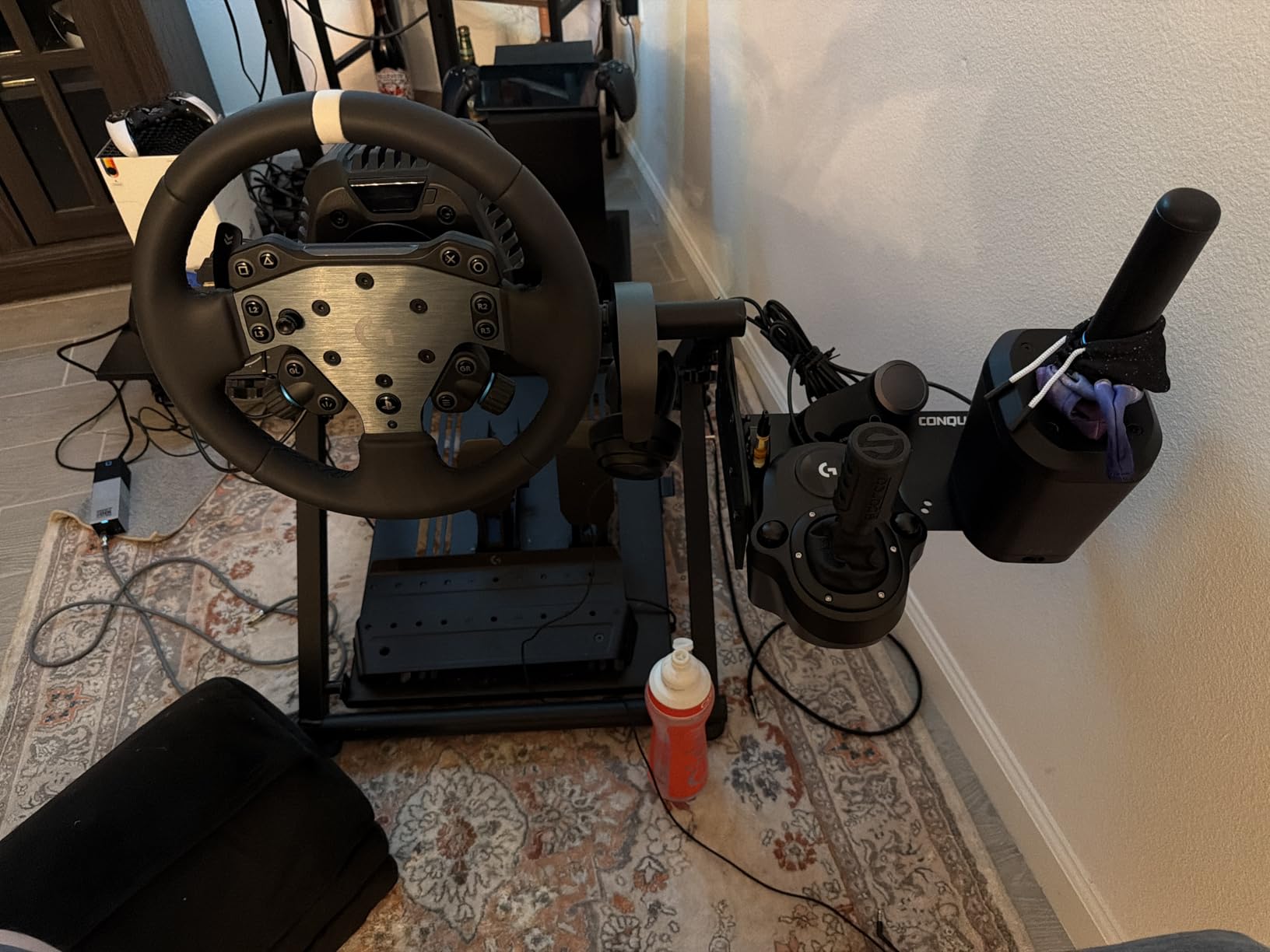 Logitech G RS50 Racing Wheel, Hub, and Base for PS5/PS4/PC: 8 Nm Direct Drive, 11 inch Wheel, 13 Buttons, Adjustable Paddle Shifters, TRUEFORCE Force Feedback Integration with Major Titles - Black customer photo 1