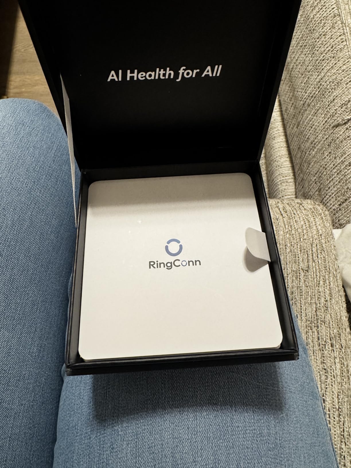 RingConn Gen 2 Air, Ultra-Thin AI Smart Ring, 10-Day Battery Life, Fitness/Sleep/Stress/HR Tracker for Women & Men, No App Fee for Standard Features, iOS & Android Compatible (Size 10, Dune Gold) customer photo 2
