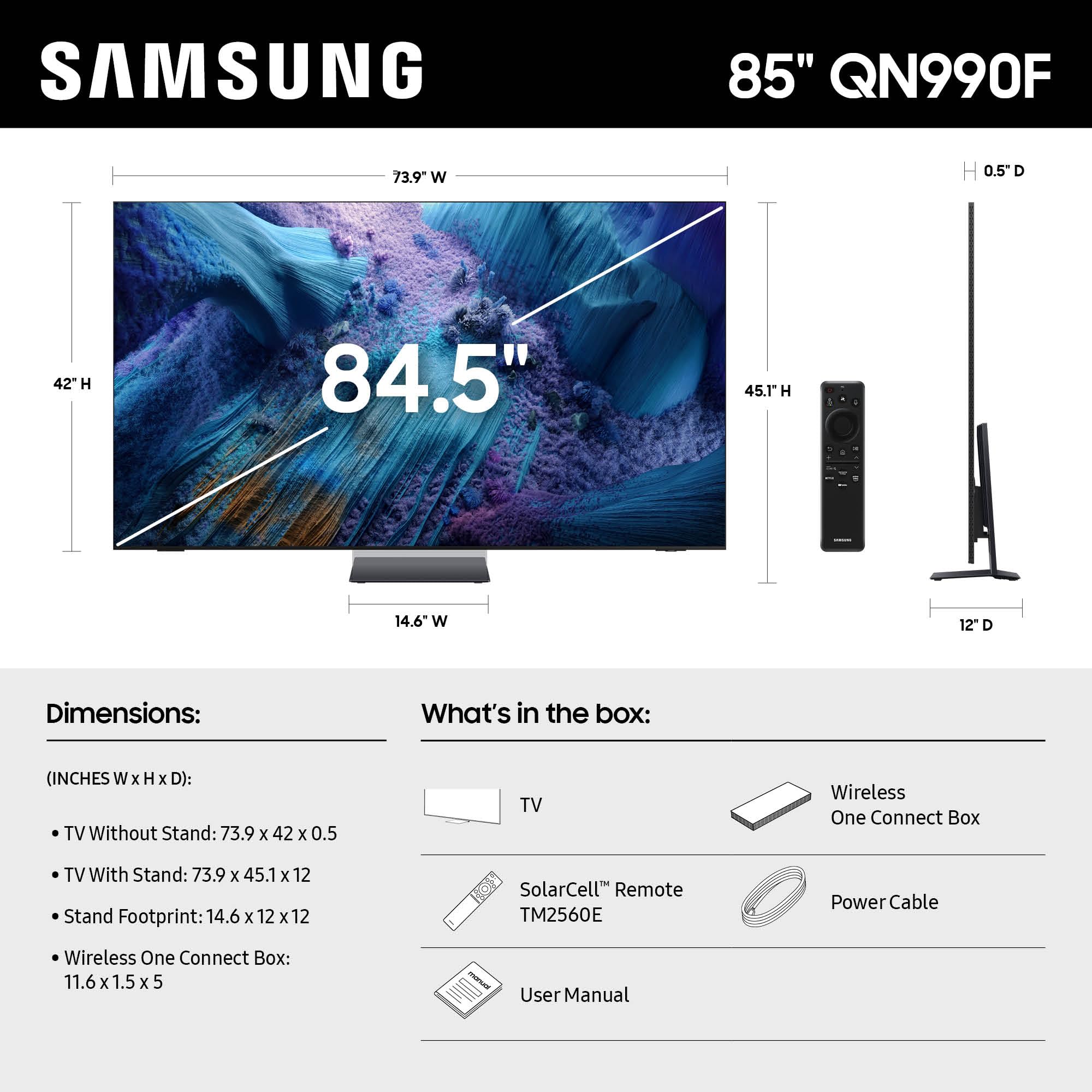 85-Inch Class Neo QLED QN990F 8K Mini LED Smart TV (2025 Model) NQ8 AI Gen3 Processor, 8K AI Upscaling Pro, Wireless One Connect, Glare Free, Samsung Vision AI, Alexa Built-in customer photo 1