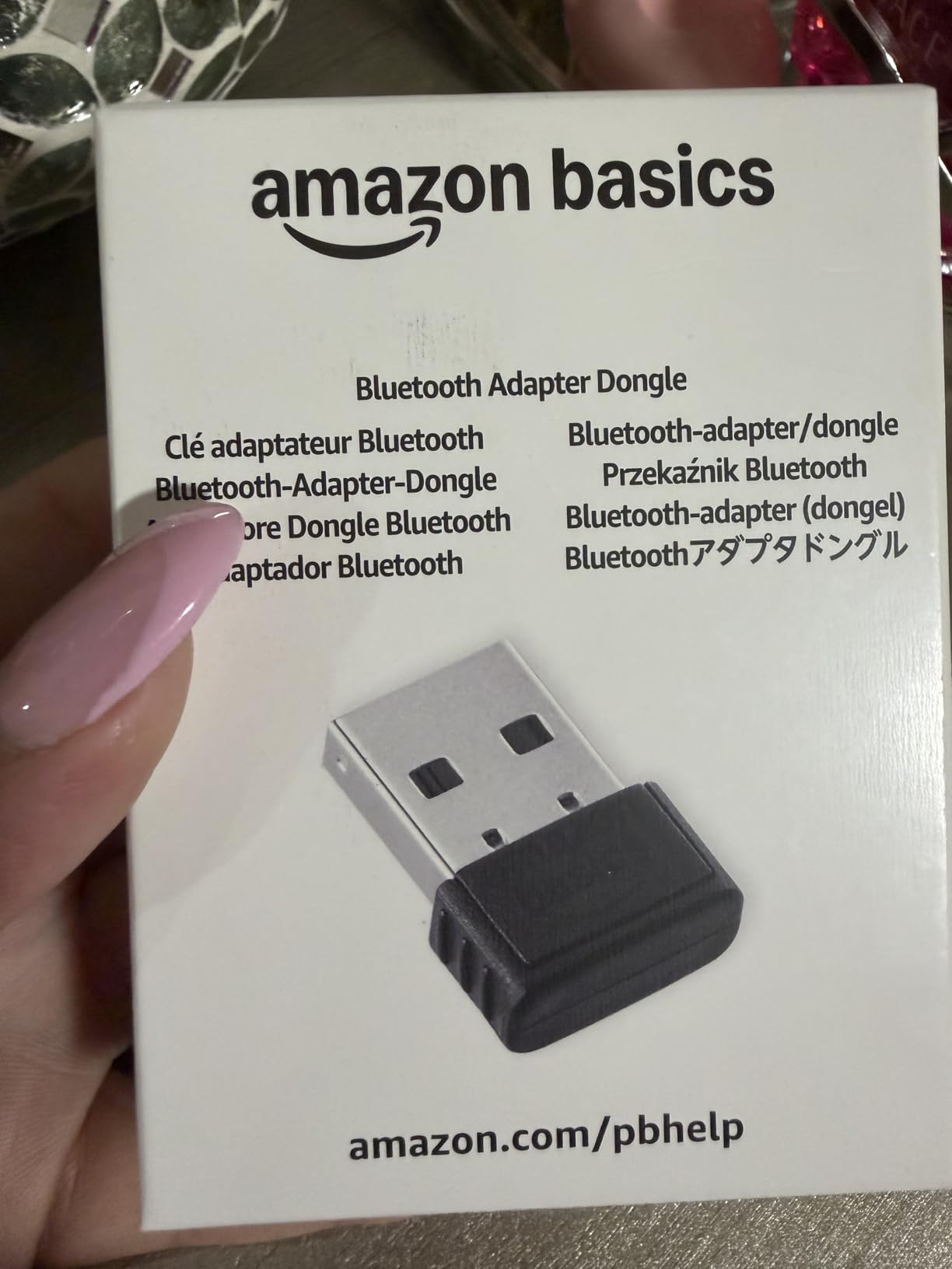 Amazon Basics Bluetooth 5.4 USB Adapter Dongle for PC, USB Receiver for Bluetooth Mouse, Keyboard, Laptop, Windows 11/10/8.1 Compatible customer photo 1