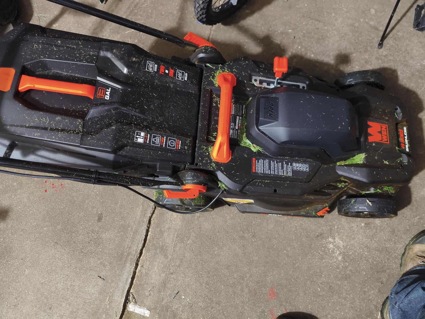 WEN 20V Max 2-in-1 19-Inch Cordless Brushless Lawn Mower and Mulcher with Two 5Ah Batteries and Dual Port Charger (20839) customer photo 1