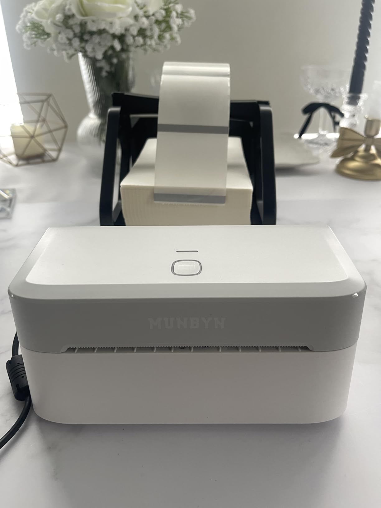 MUNBYN Bluetooth Thermal Label Printer RW403B, Wireless 4x6 Shipping Label Printer for Small Business, Compatible with Android, iPhone, Windows, Mac, Chromebook customer photo 1