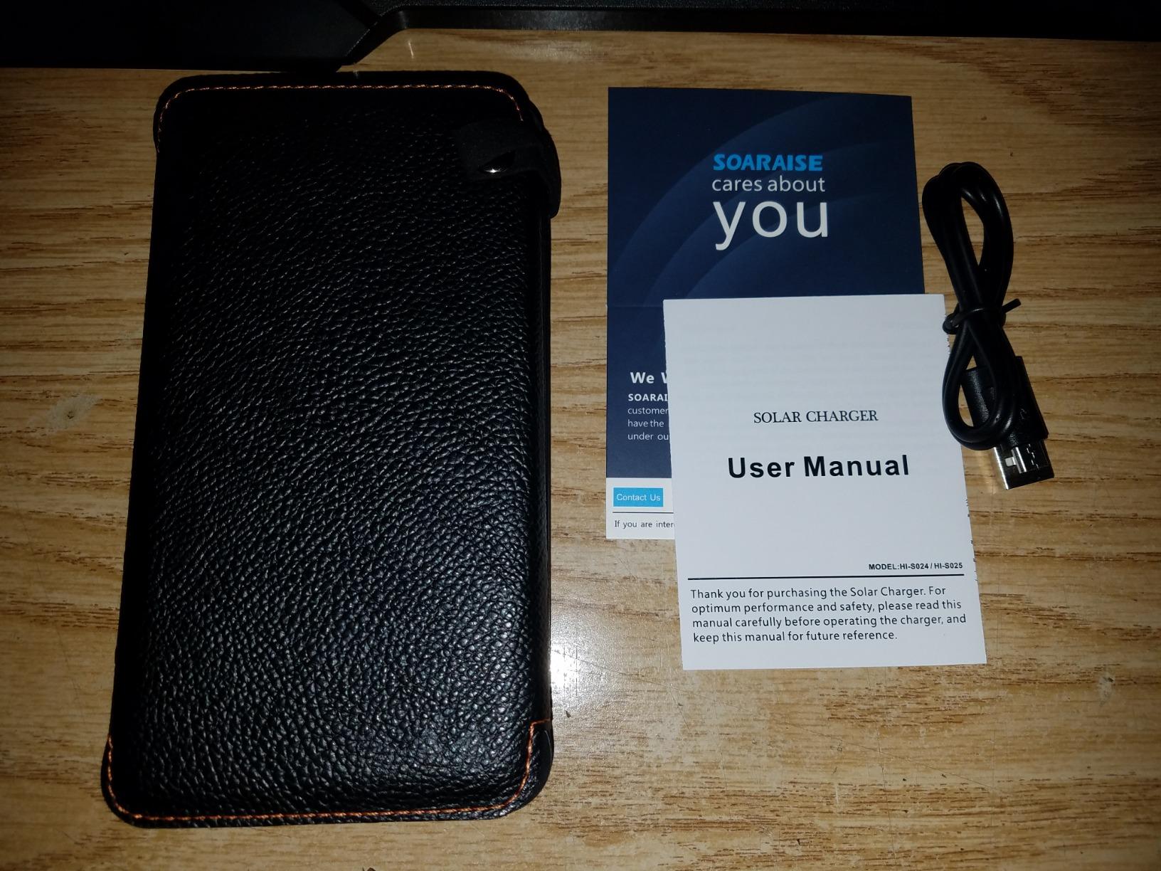 SOARAISE Solar Power Bank 48000mAh Wireless Portable Charger with 4 Cables customer photo 1