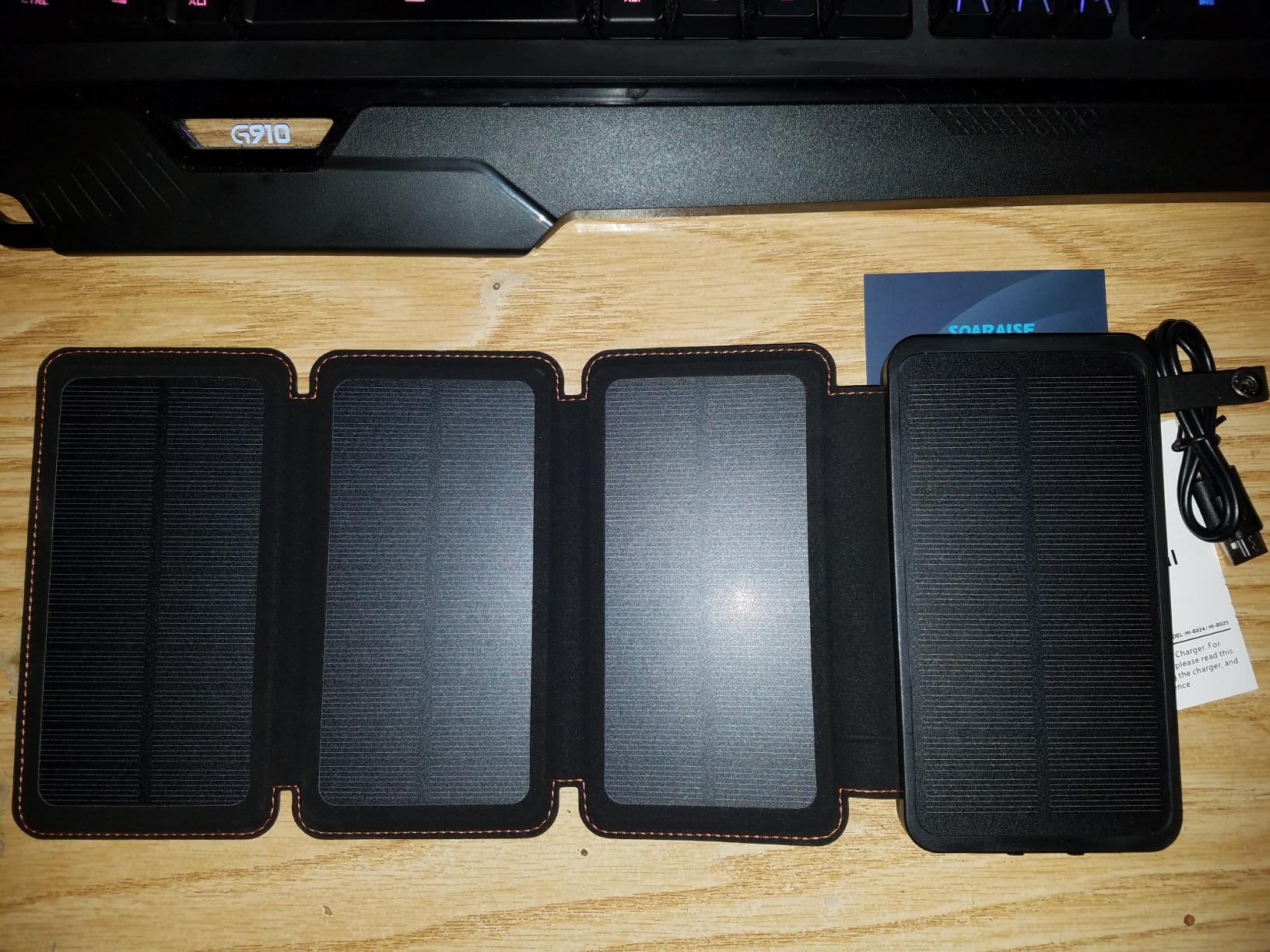 SOARAISE Solar Power Bank 48000mAh Wireless Portable Charger with 4 Cables customer photo 2