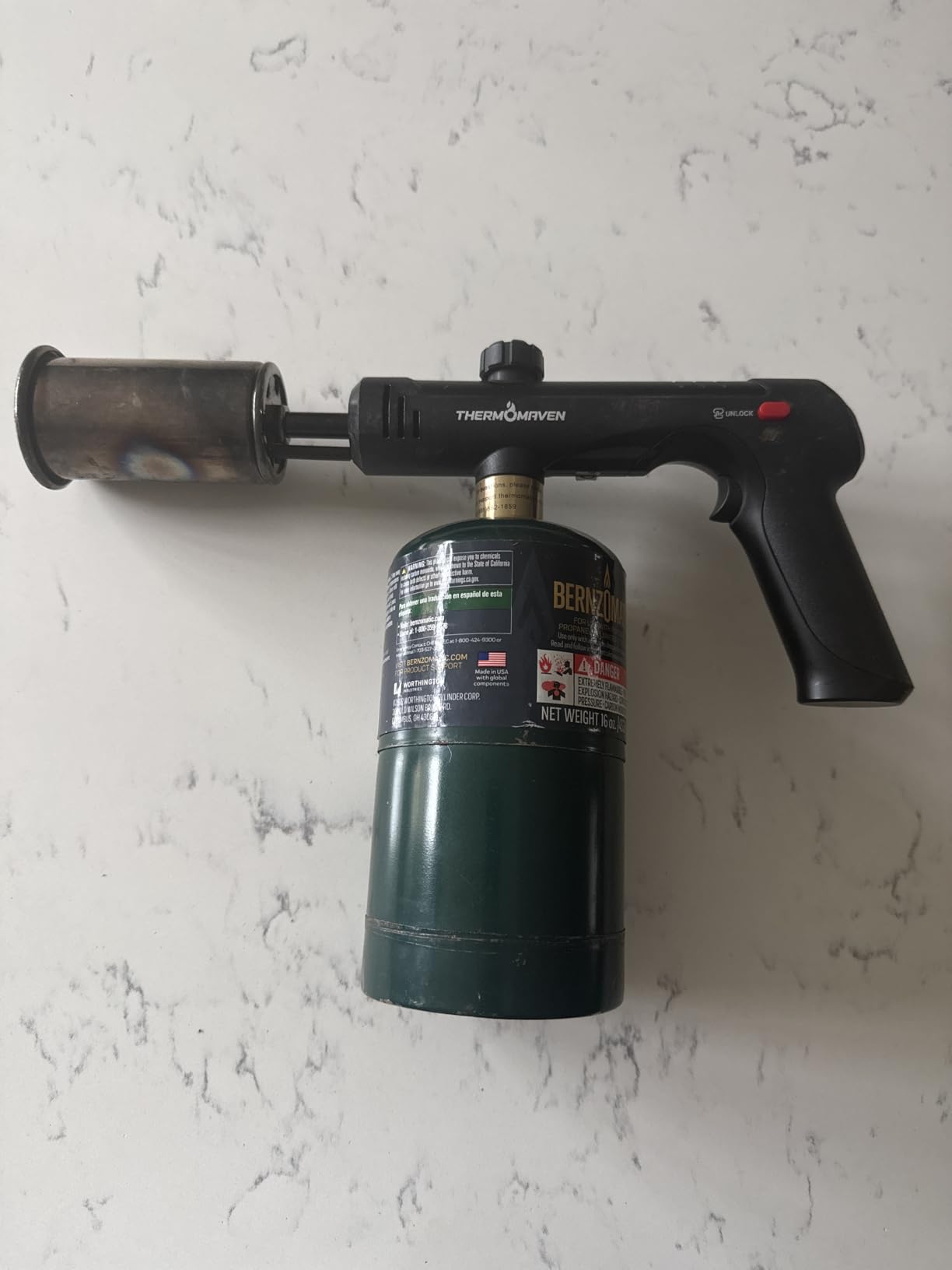 ThermoMaven Propane Torch with One-Touch Max Fire, Cooking Blow Torch Gun with a Safety Lock, Charcoal Lighter, Flame Thrower, Kitchen Food Torch Head for Grill, Sous Vide, BBQ (Tank Not Included) customer photo 2