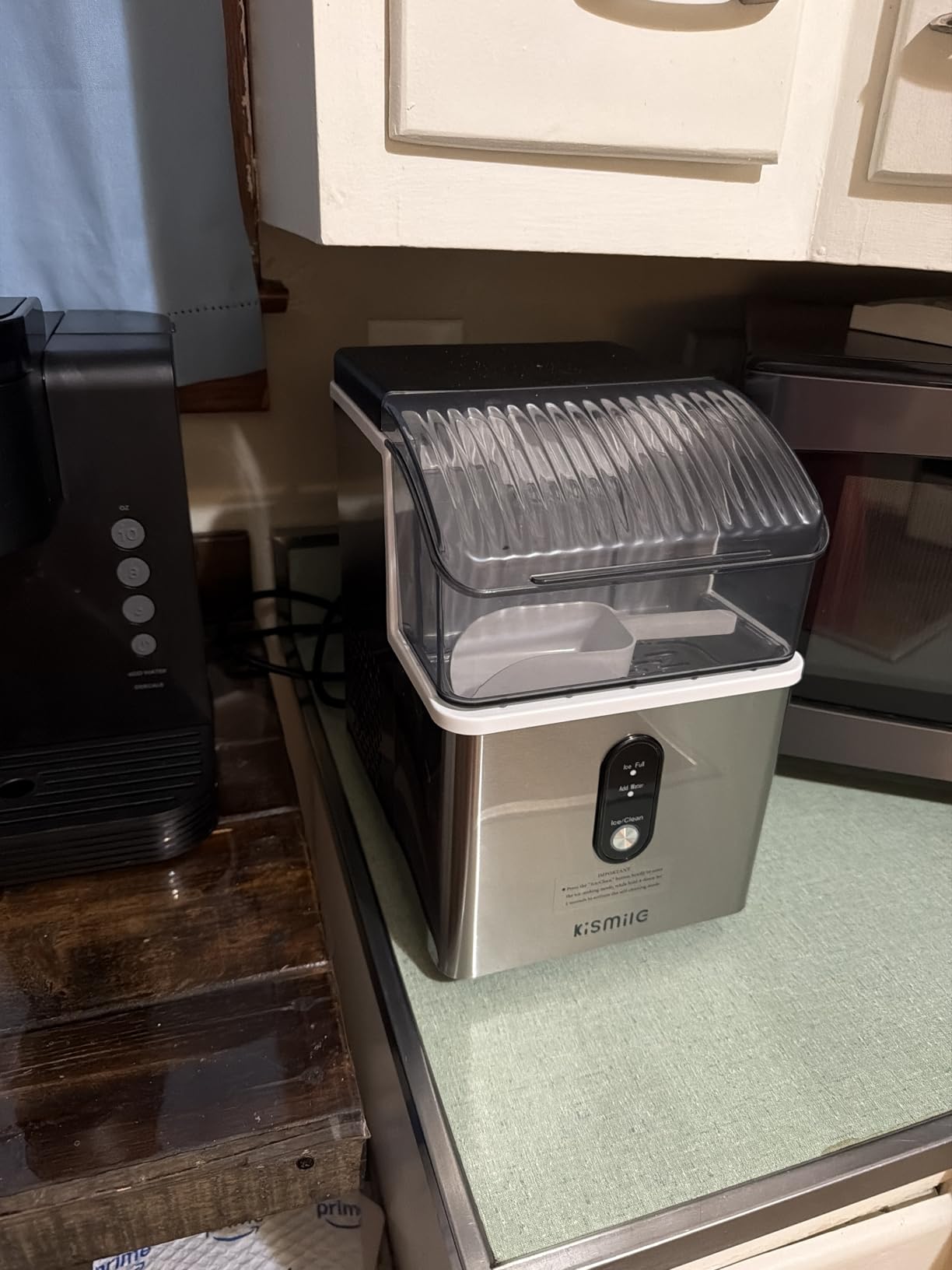 Kismile Nugget Ice Maker Countertop, 35 lbs/Day, Stainless Steel | Portable Sonic Ice Maker & Pebble Ice Machine, First Ice in 7 Mins, 43 dB Quiet, One-Touch Self-Cleaning for Home & Office customer photo 2